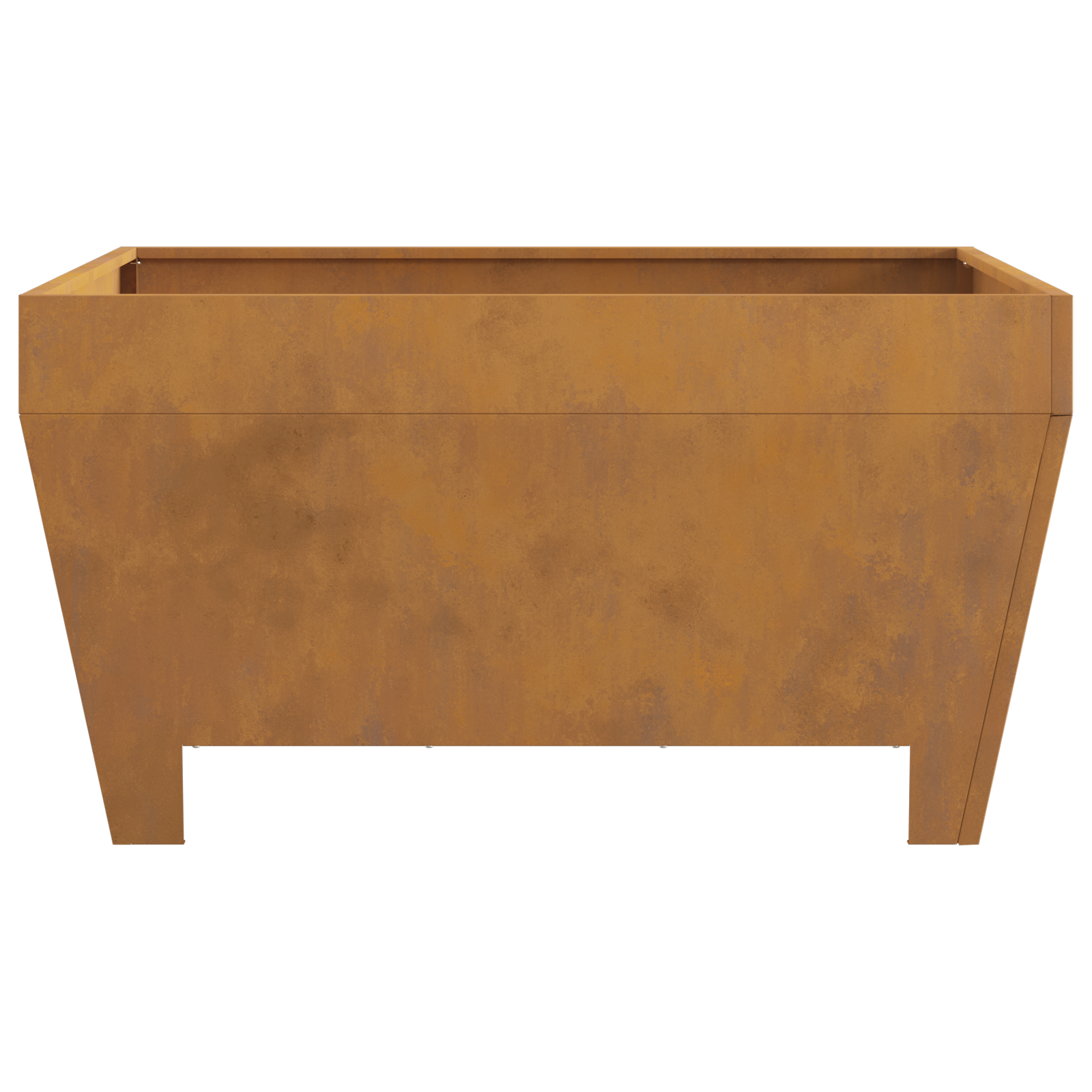 Square Fire Pit 80x80x43 cm Weathering Steel - Image 5