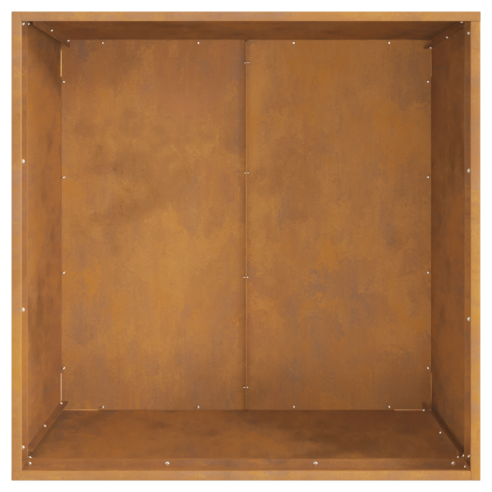 Square Fire Pit 80x80x43 cm Weathering Steel - Image 6