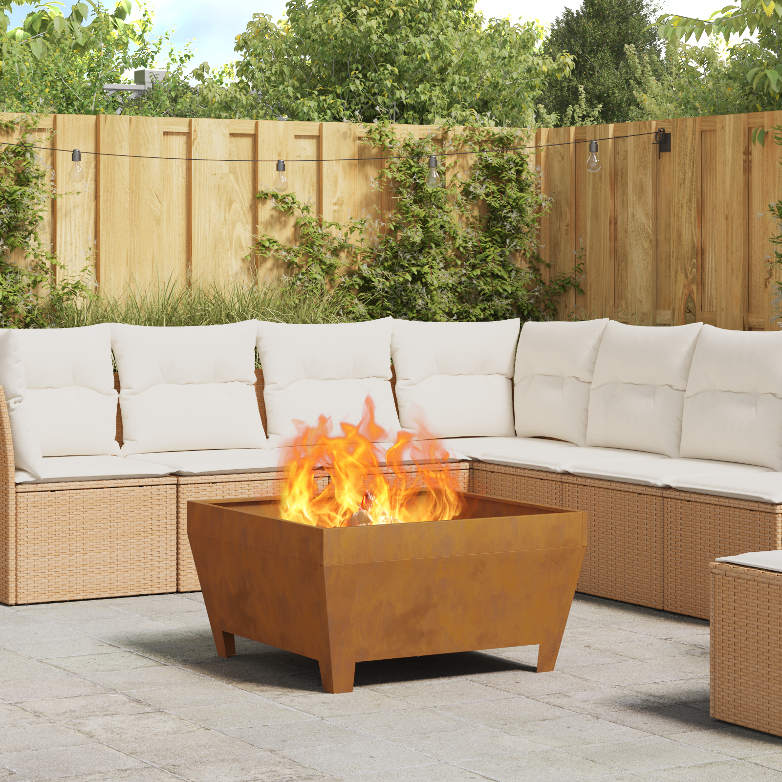 Vuurkorf Corten Staal Staal 80 x 80 x 43 cm Duurzaam
