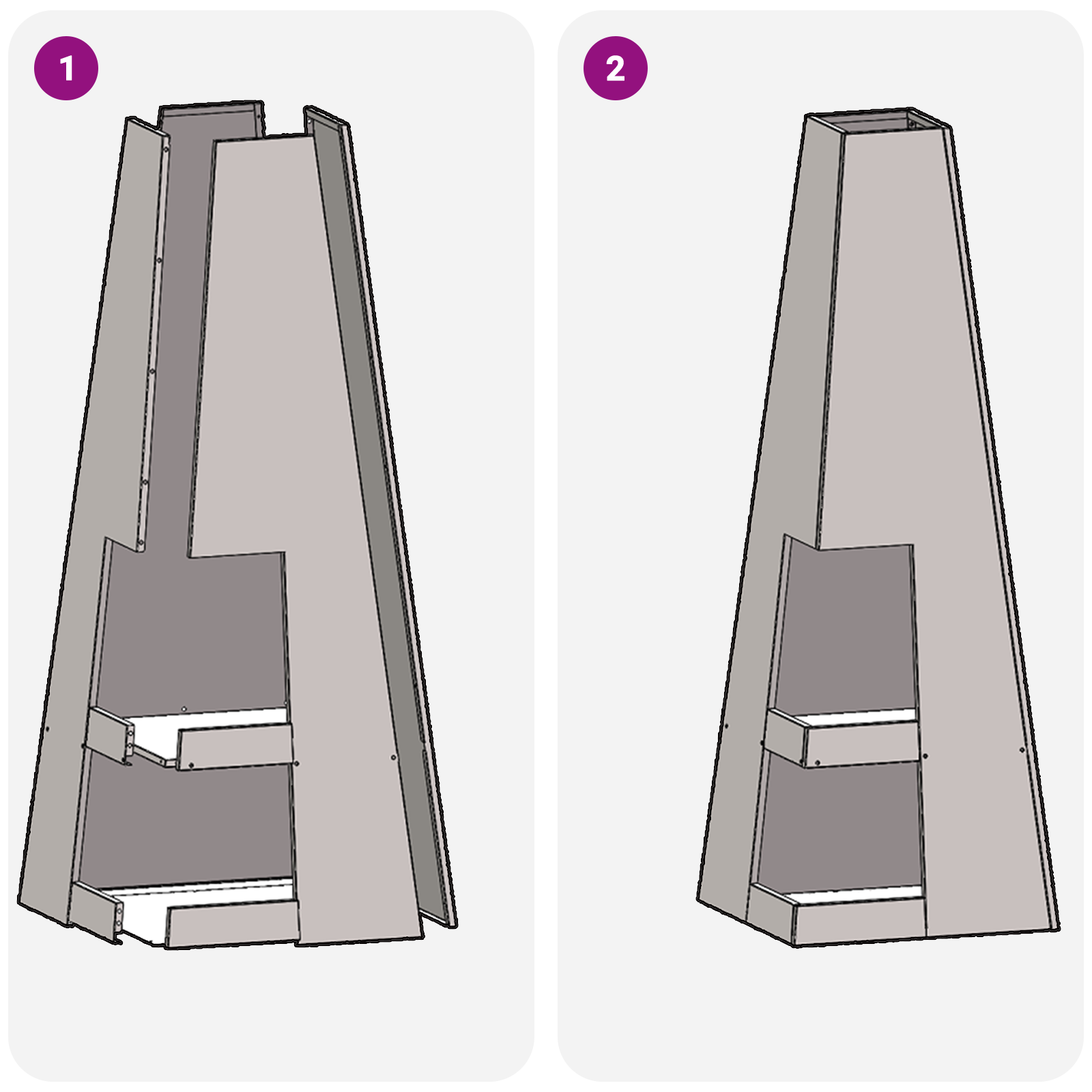Fire Pit with Log Storage Black 35x35x100 cm Steel - Image 7