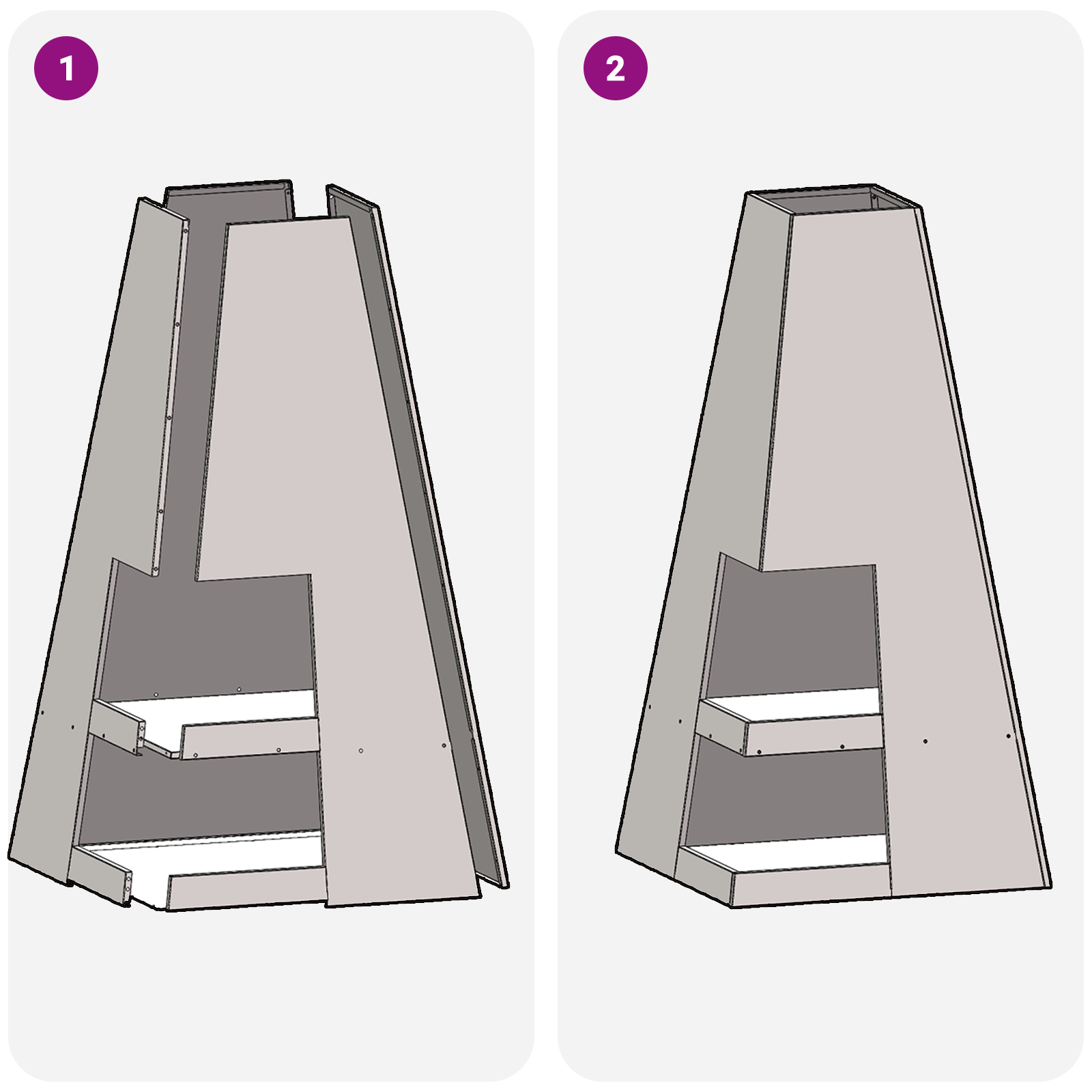 Fire Pit with Log Storage Black 50x50x100 cm Steel - Image 6