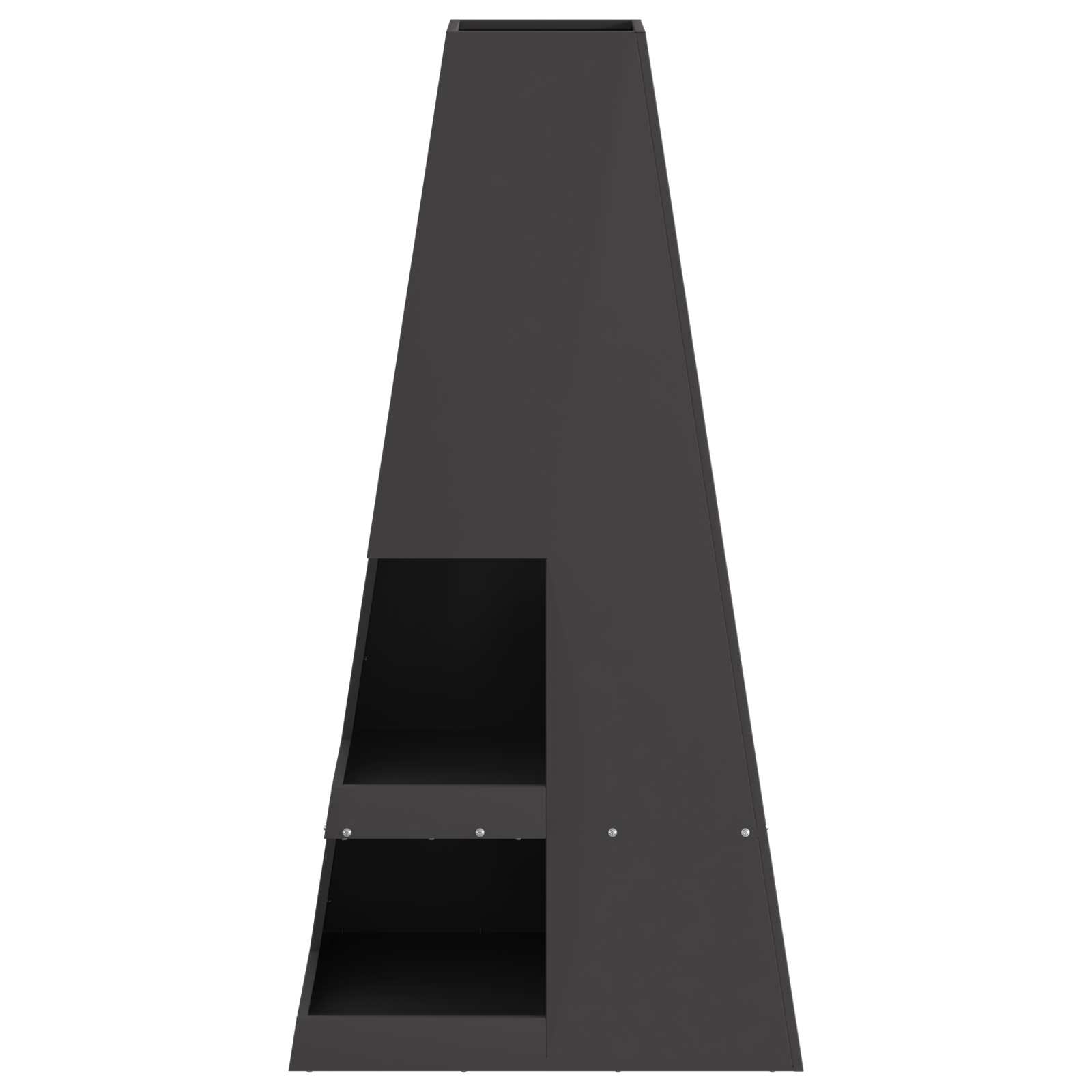 Fire Pit with Log Storage Black 50x50x100 cm Steel - Image 4