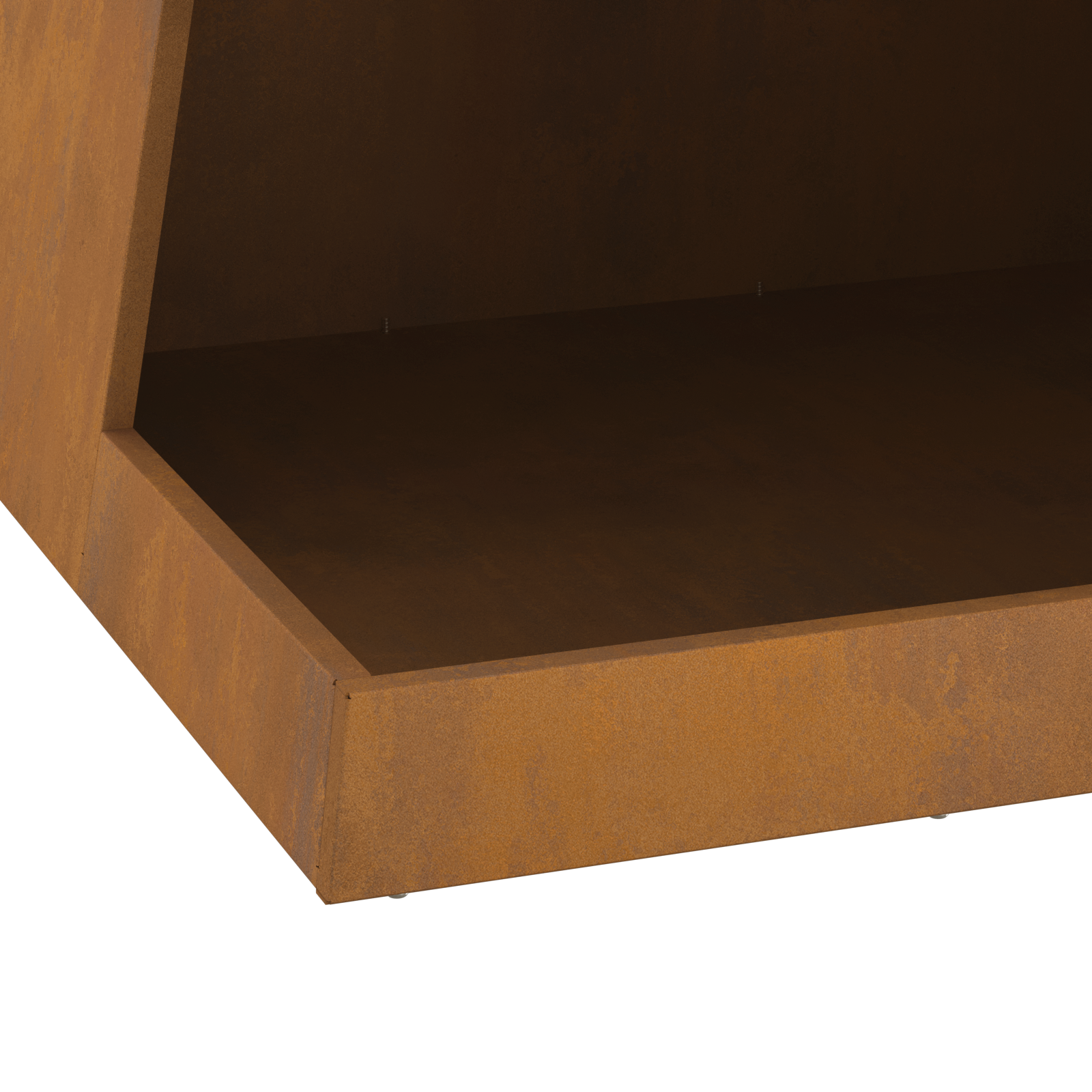 Fire Pit with Log Storage 50x50x100 cm Weathering Steel - Image 7