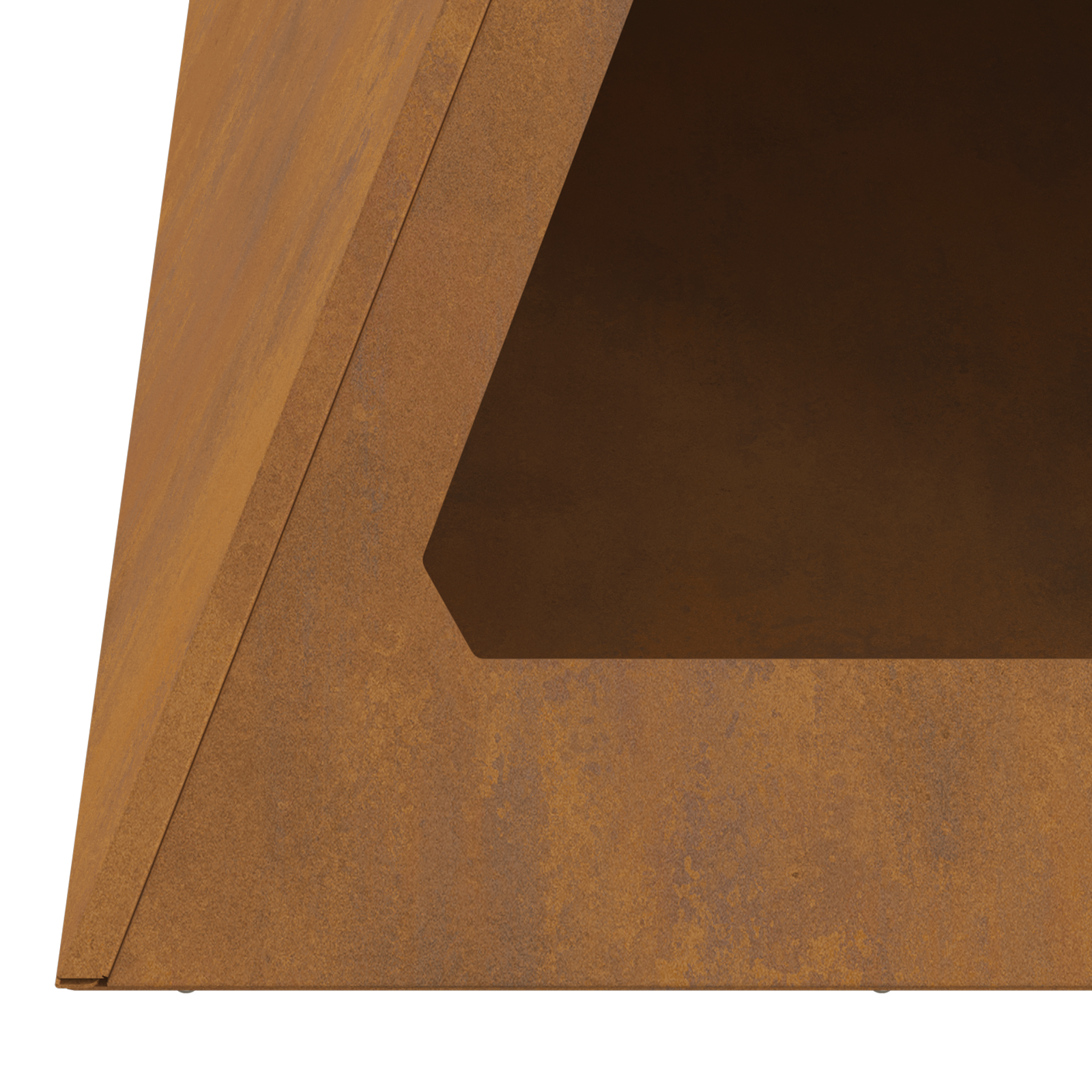 Fire Pit Pyramid 50x50x51 cm Weathering Steel - Image 6
