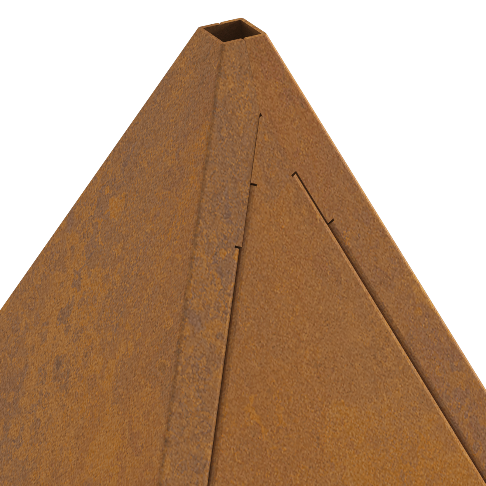 Fire Pit Pyramid 50x50x51 cm Weathering Steel - Image 7