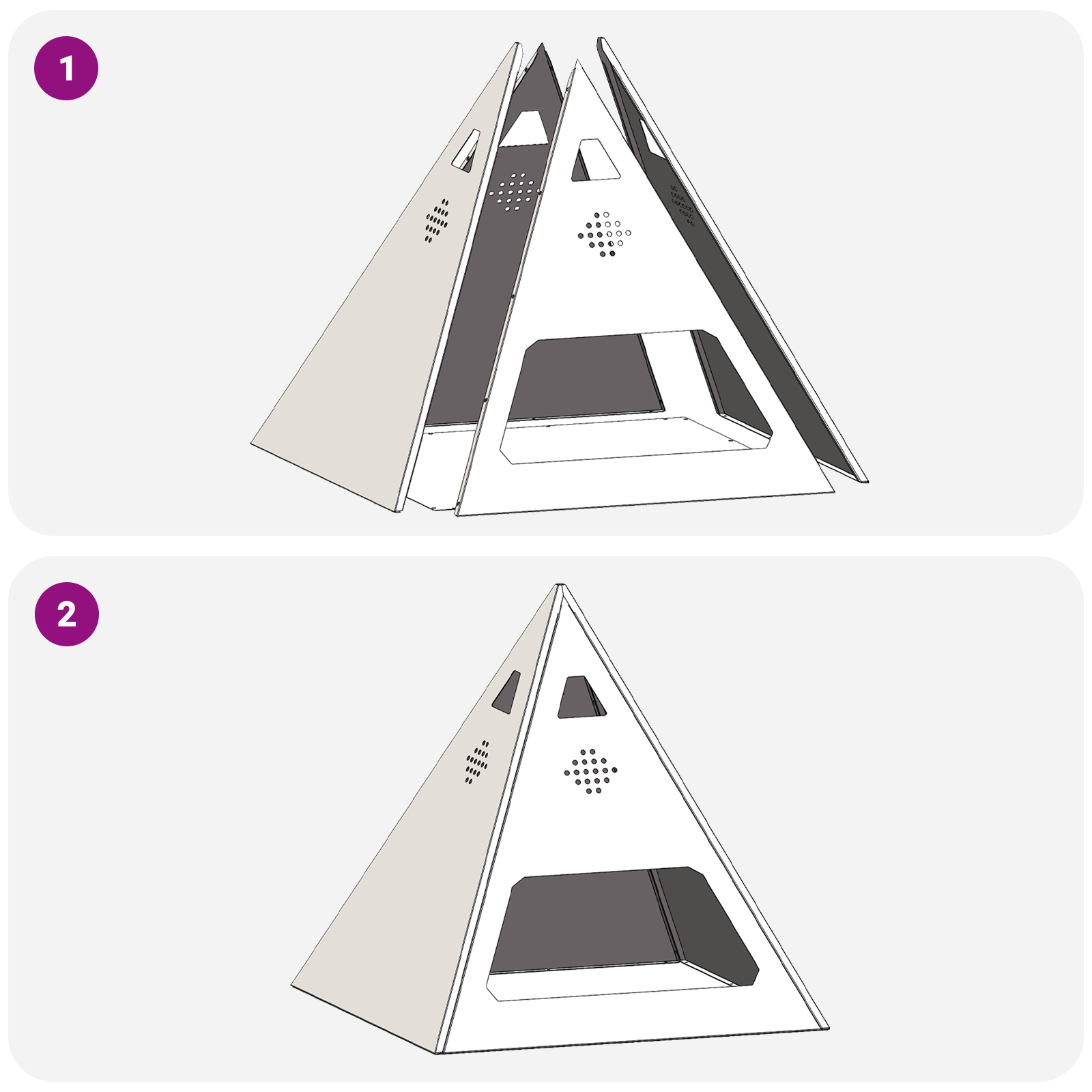 Fire Pit Pyramid 50x50x51 cm Weathering Steel - Image 9