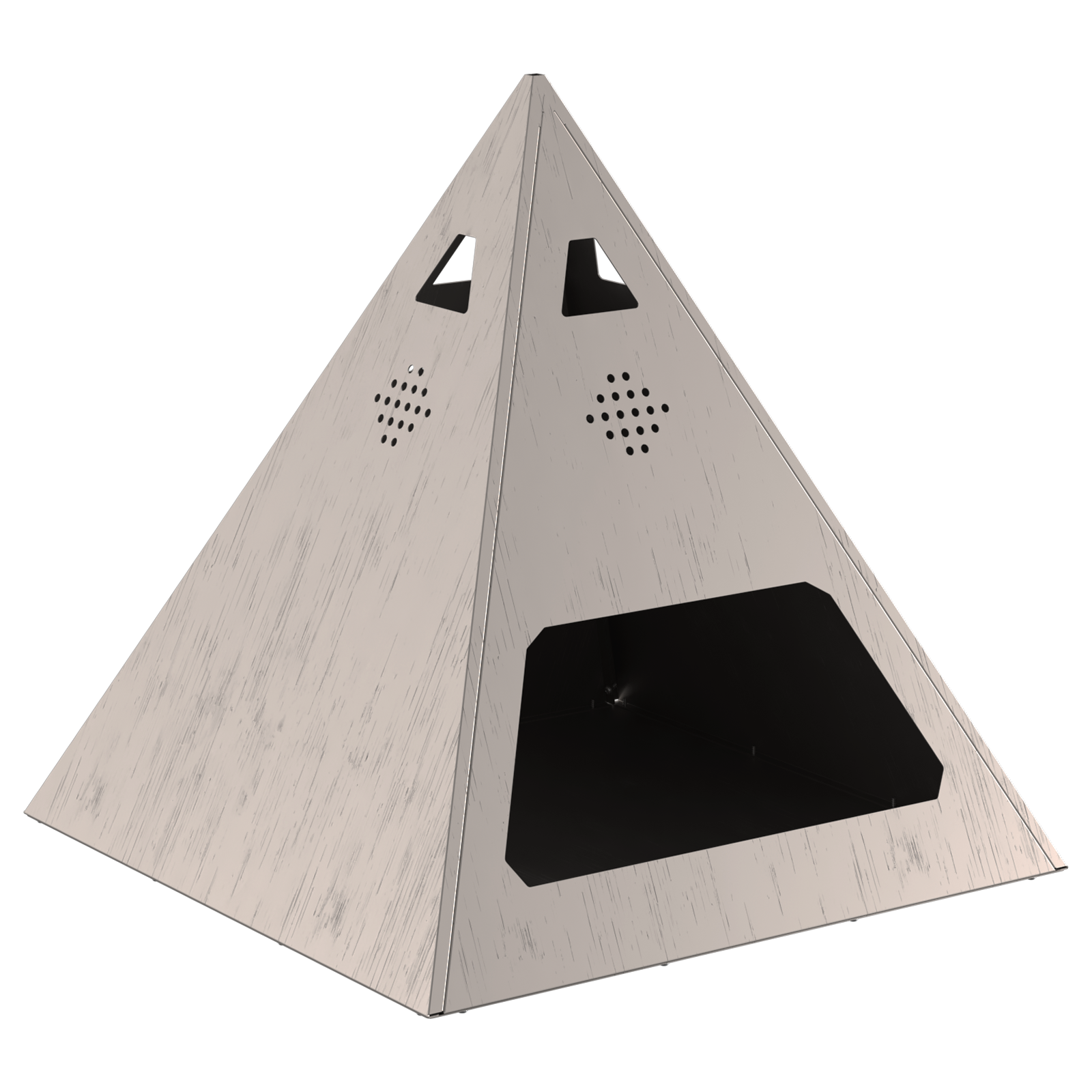 Fire Pit Pyramid 50x50x51 cm Weathering Steel - Image 4