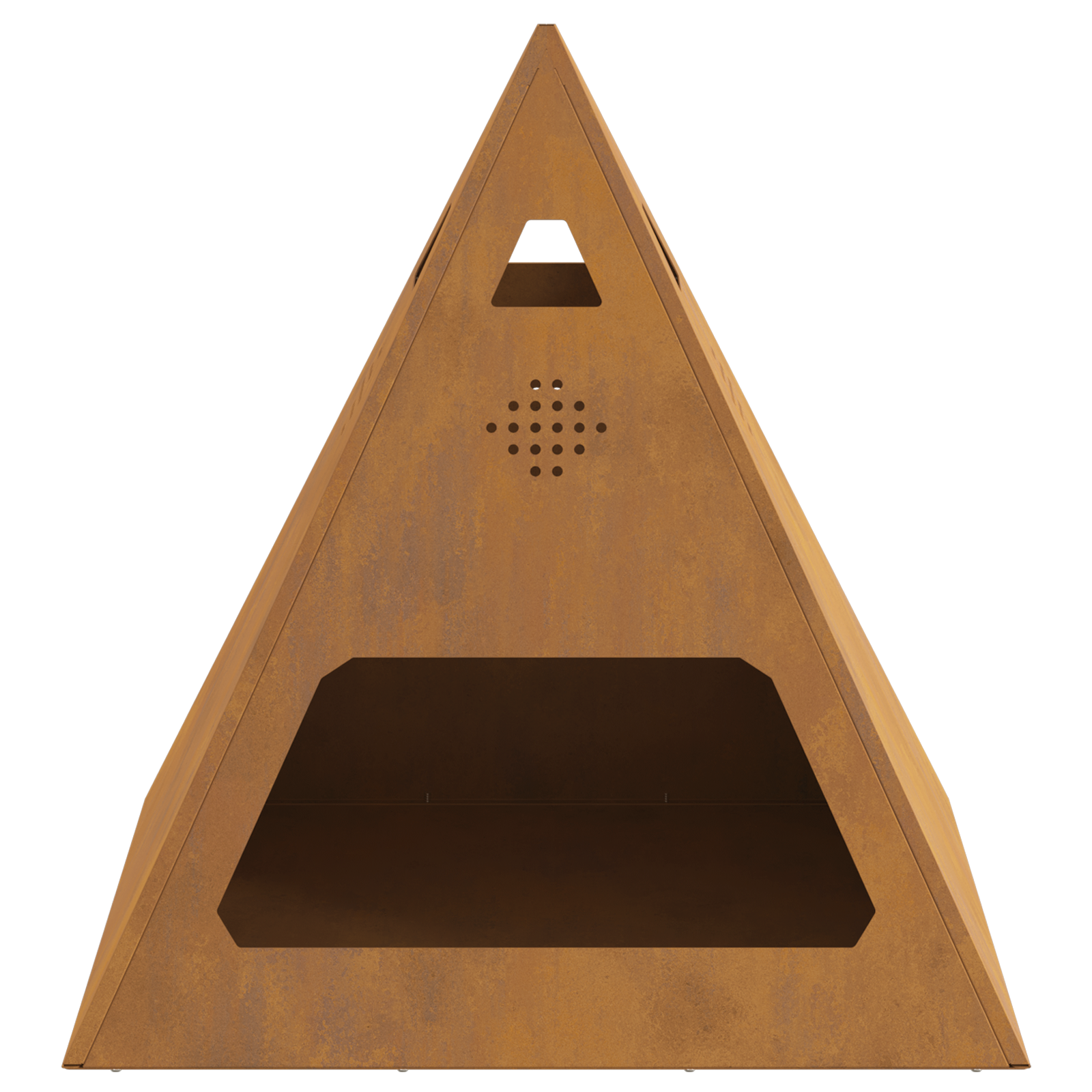 Fire Pit Pyramid 50x50x51 cm Weathering Steel - Image 5