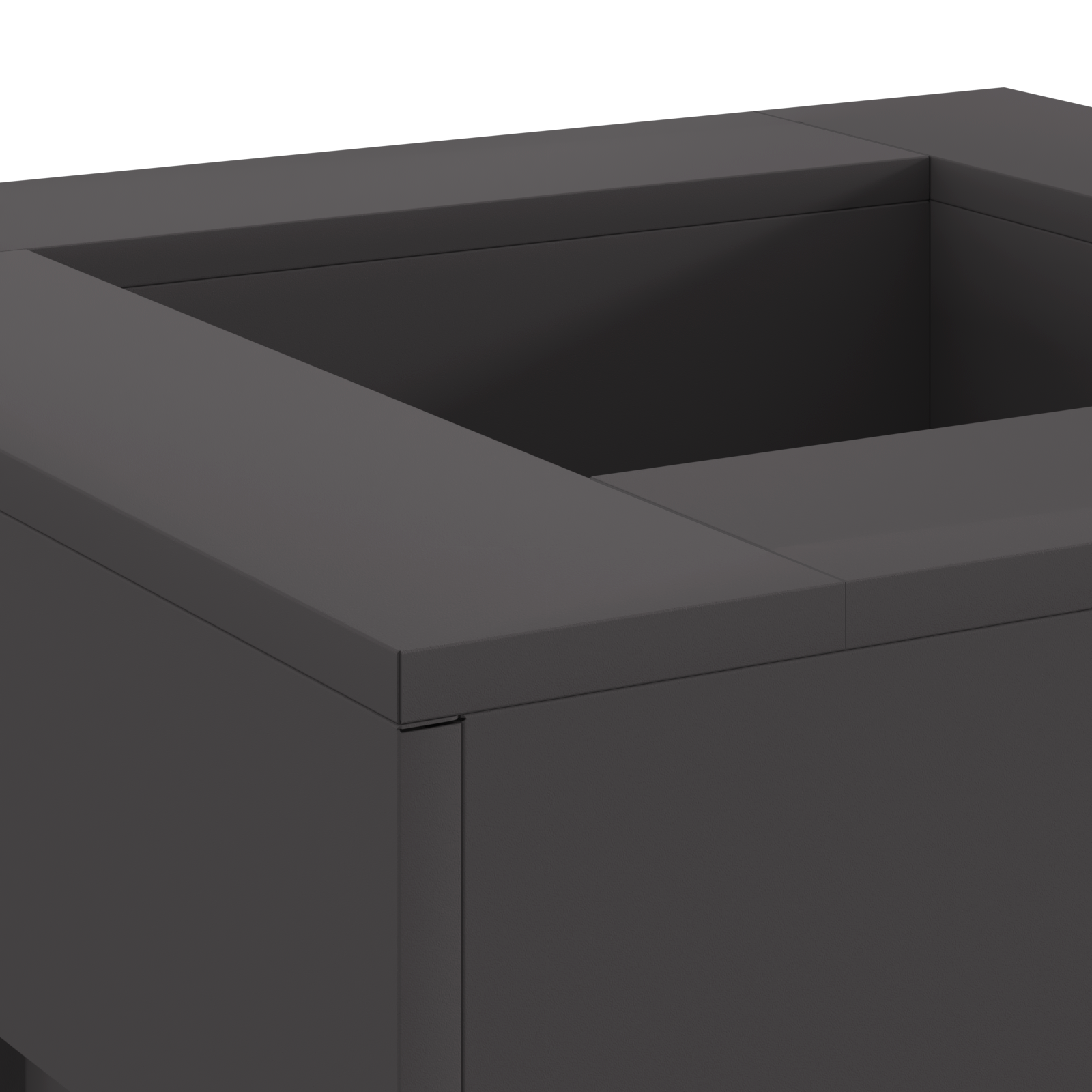 Fire Pit Square Black 60x60x30 cm Steel - Image 6