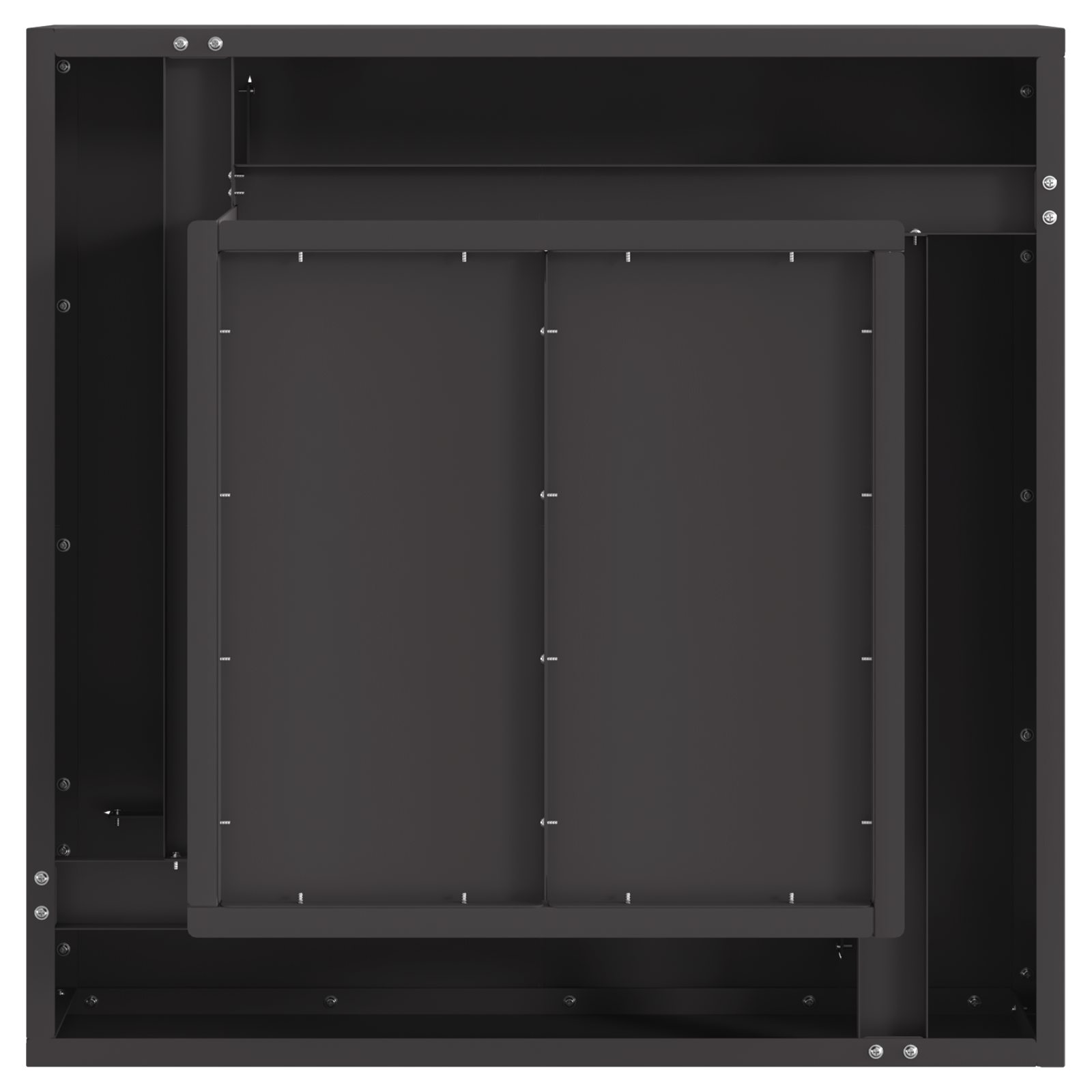 Fire Pit Square Black 60x60x30 cm Steel - Image 8