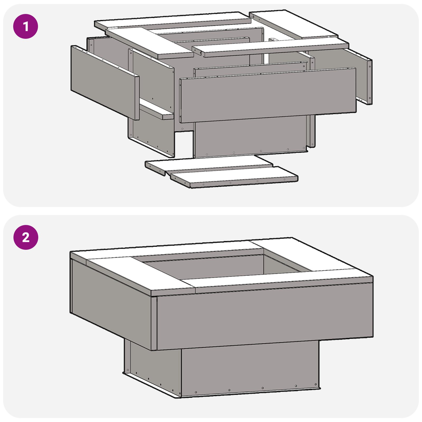 Fire Pit Square Black 60x60x30 cm Steel - Image 9