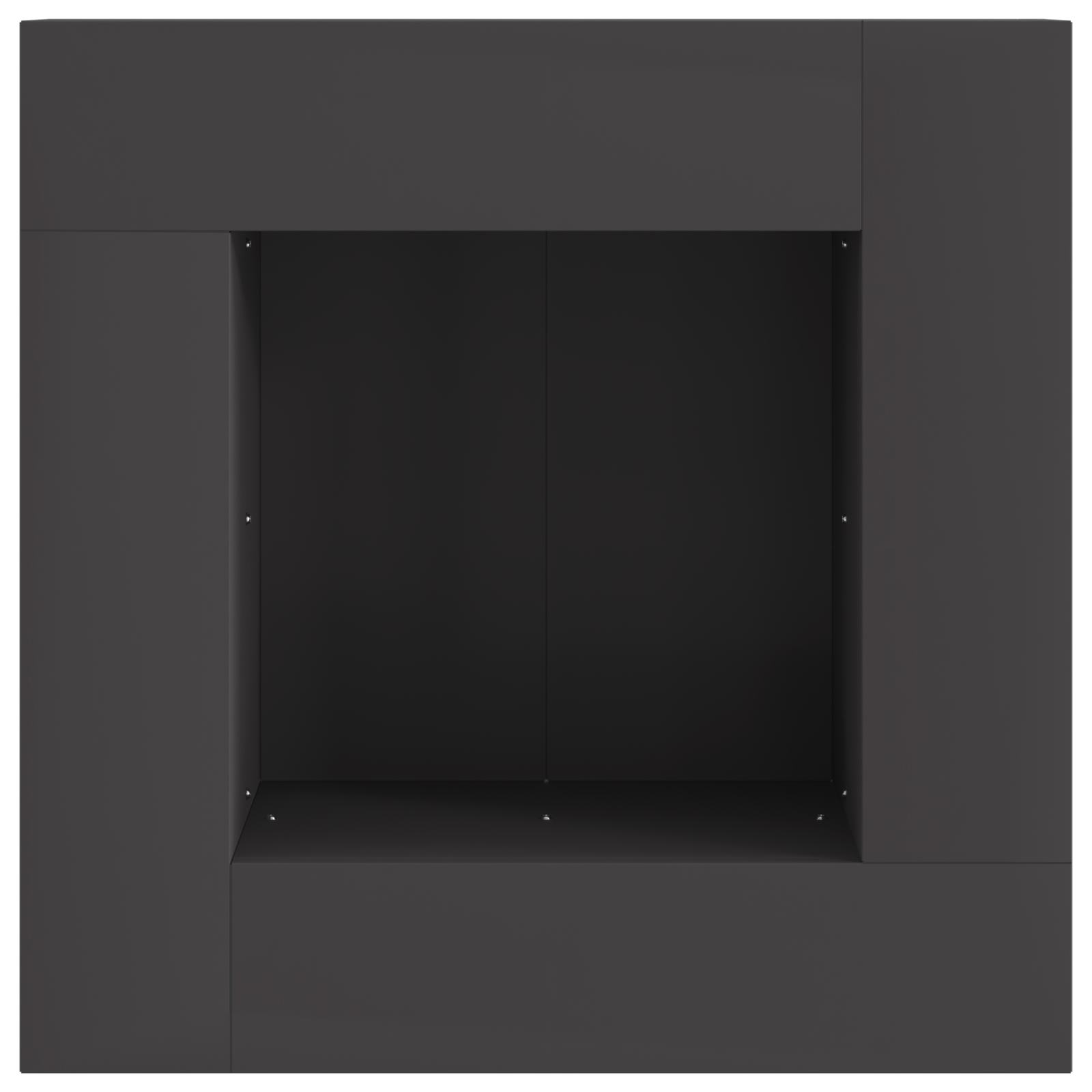 Fire Pit Square Black 60x60x30 cm Steel - Image 5