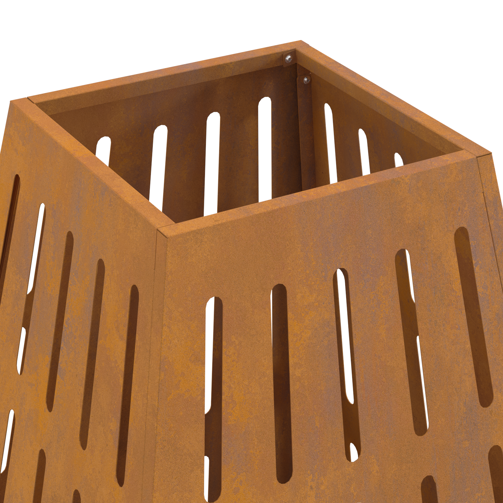 Fire Pit Square 50x50x70 cm Weathering Steel - Image 7