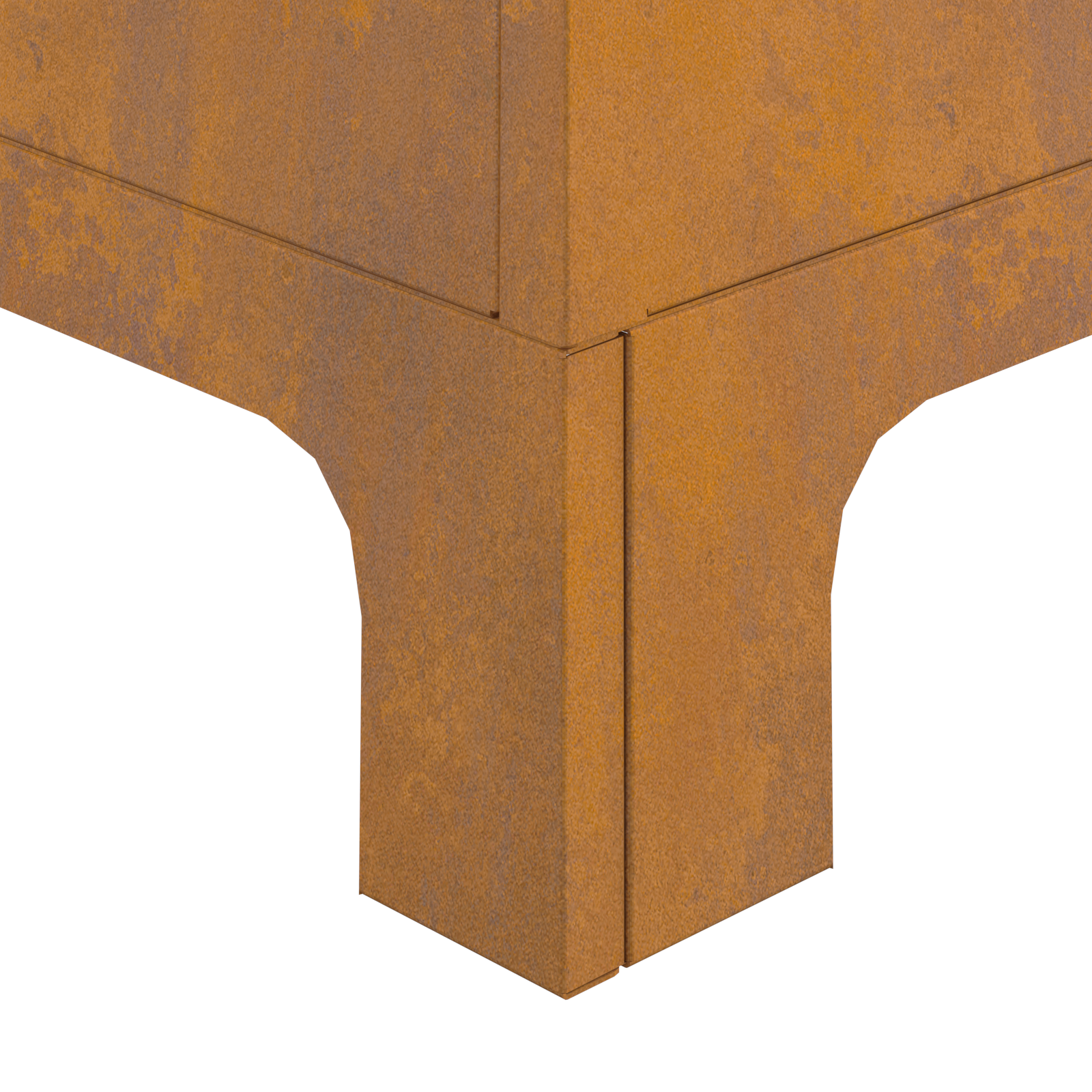 Fire Pit Square 50x50x70 cm Weathering Steel - Image 8