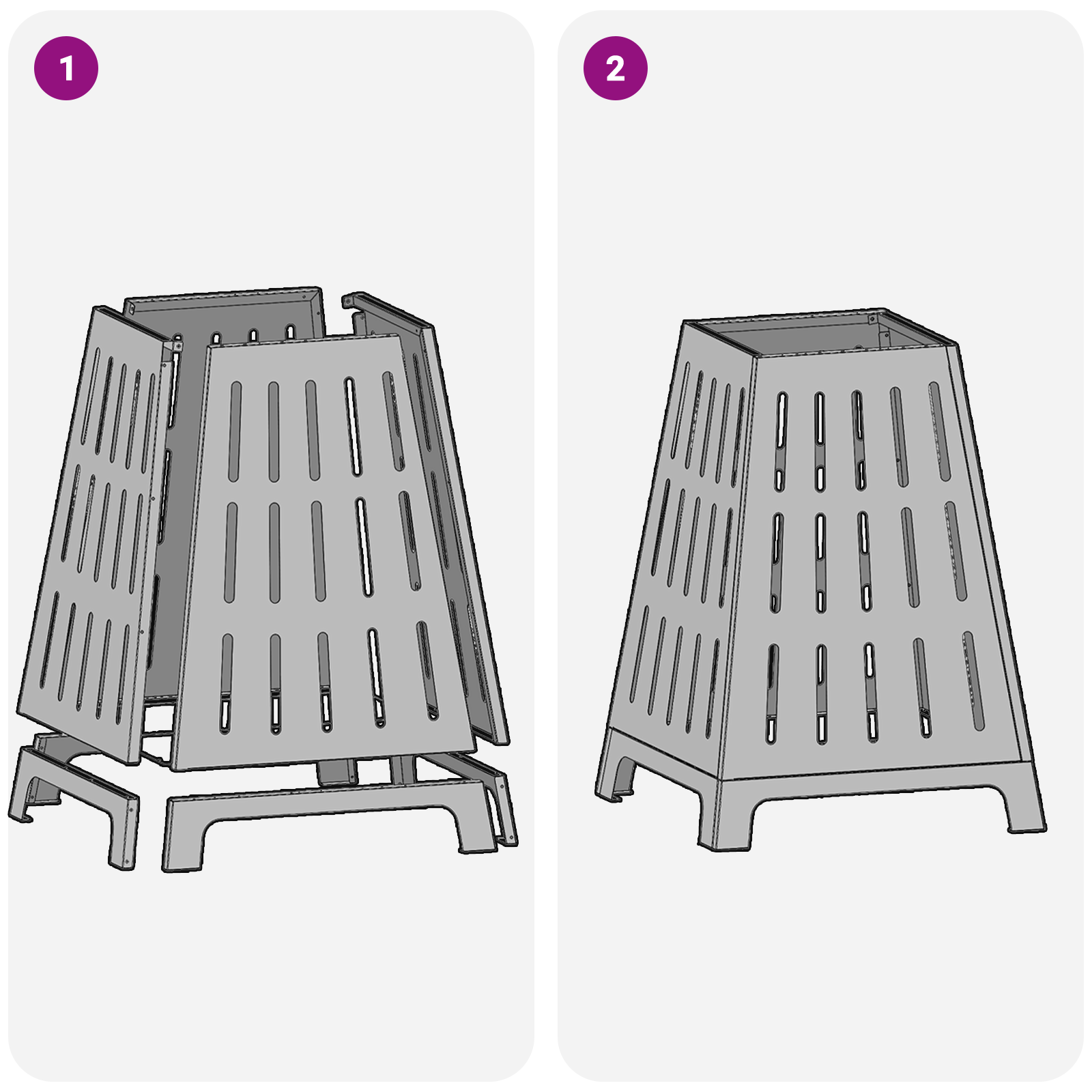 Fire Pit Square 50x50x70 cm Weathering Steel - Image 11