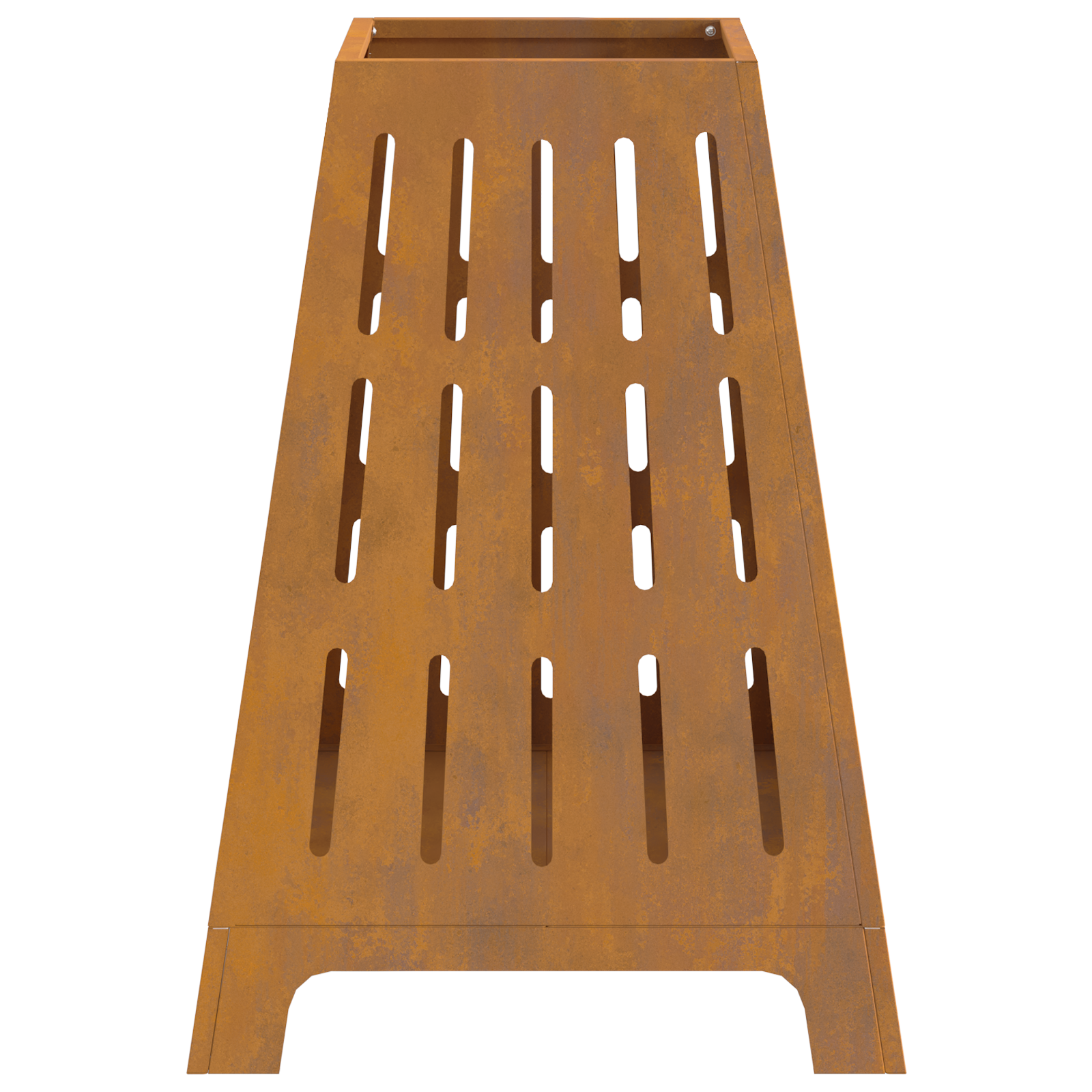 Fire Pit Square 50x50x70 cm Weathering Steel - Image 5