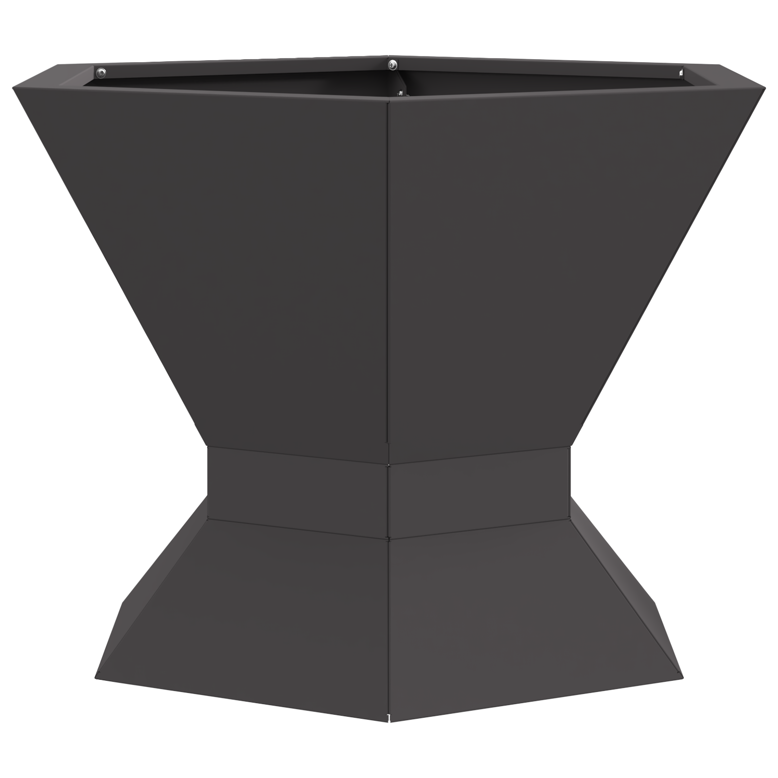 Fire Pit Hexagonal Black 50x50x40 cm Steel - Image 2