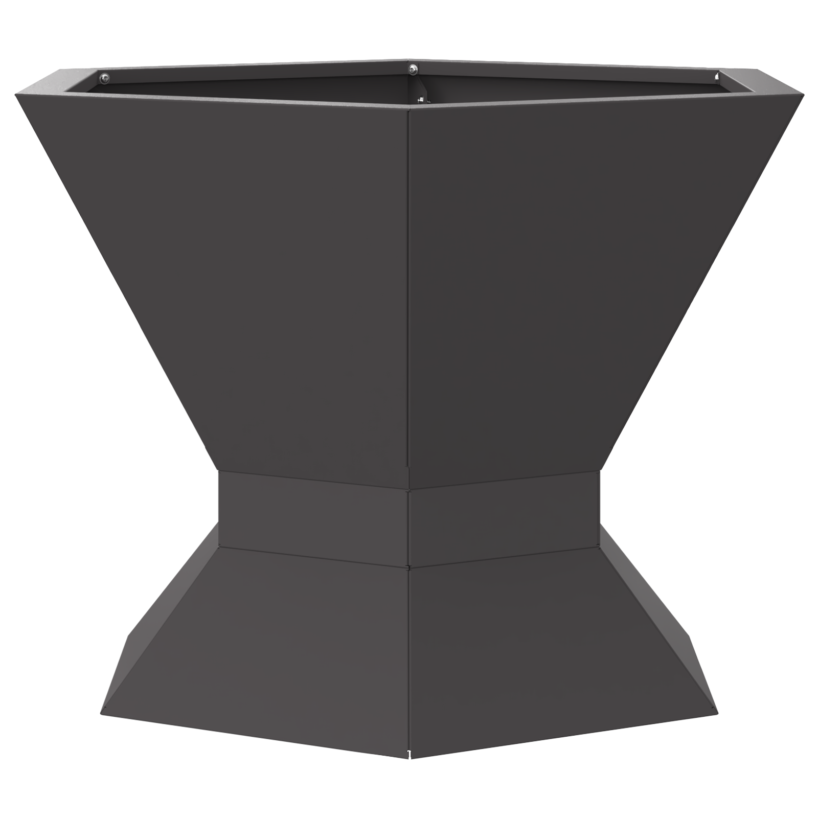 Fire Pit Hexagonal Black 50x50x40 cm Steel - Image 4