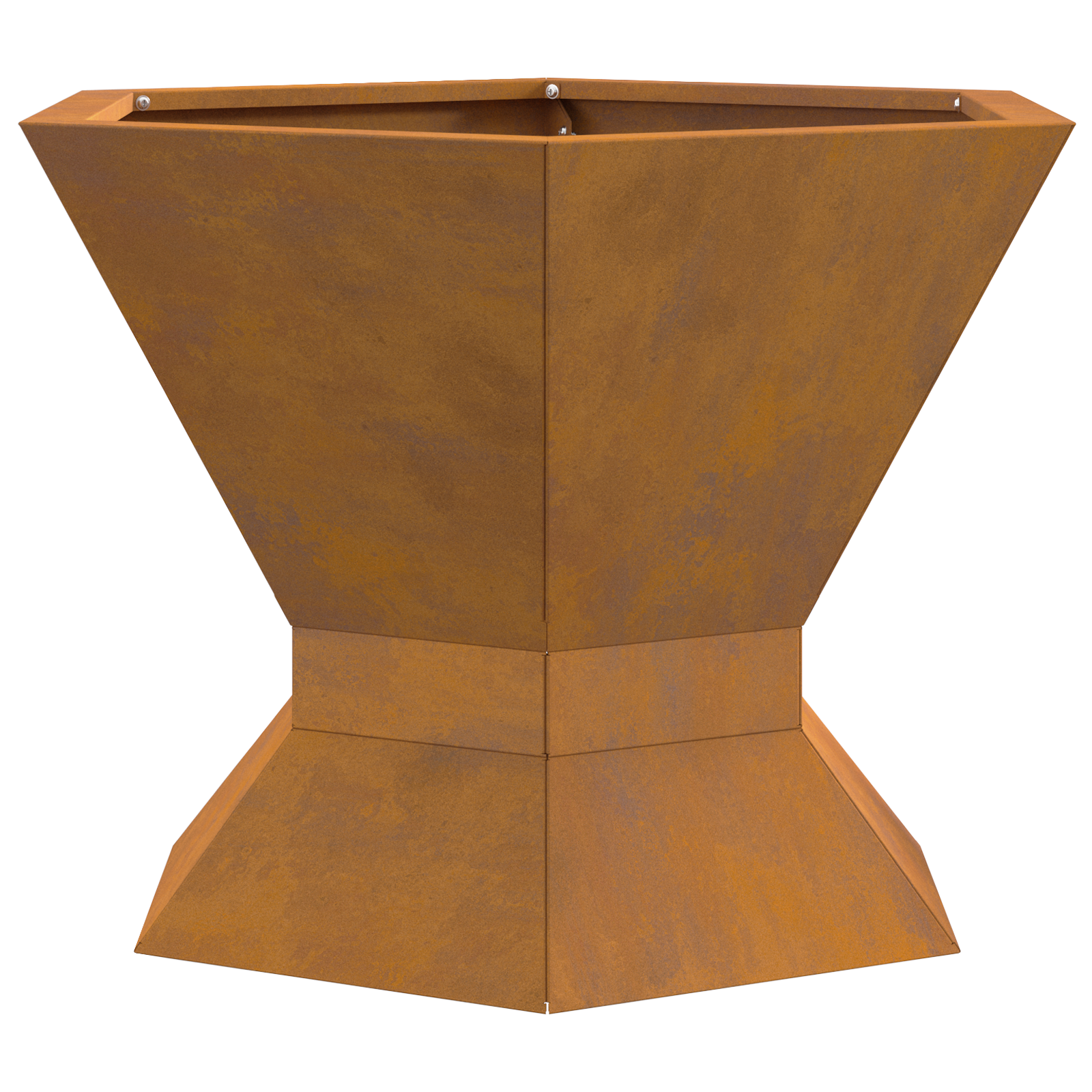 Fire Pit Hexagonal 50x50x40 cm Weathering Steel - Image 2