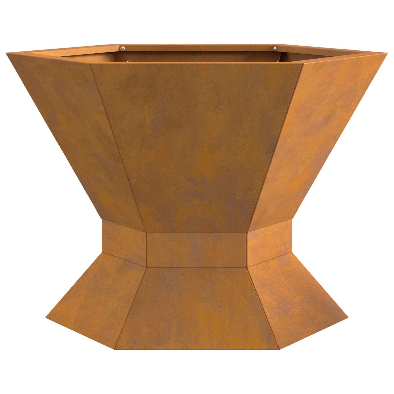 Fire Pit Hexagonal 50x50x40 cm Weathering Steel - Image 5