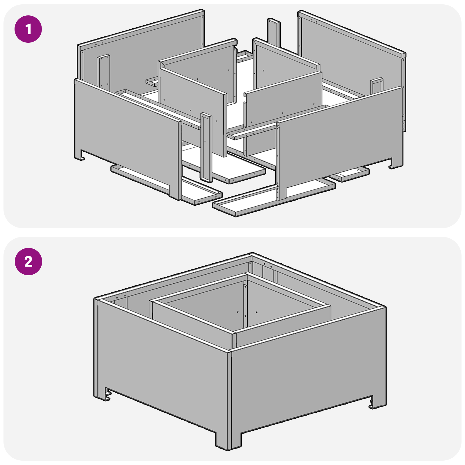 Fire Pit Square Black 60x60x30 cm Steel - Image 8