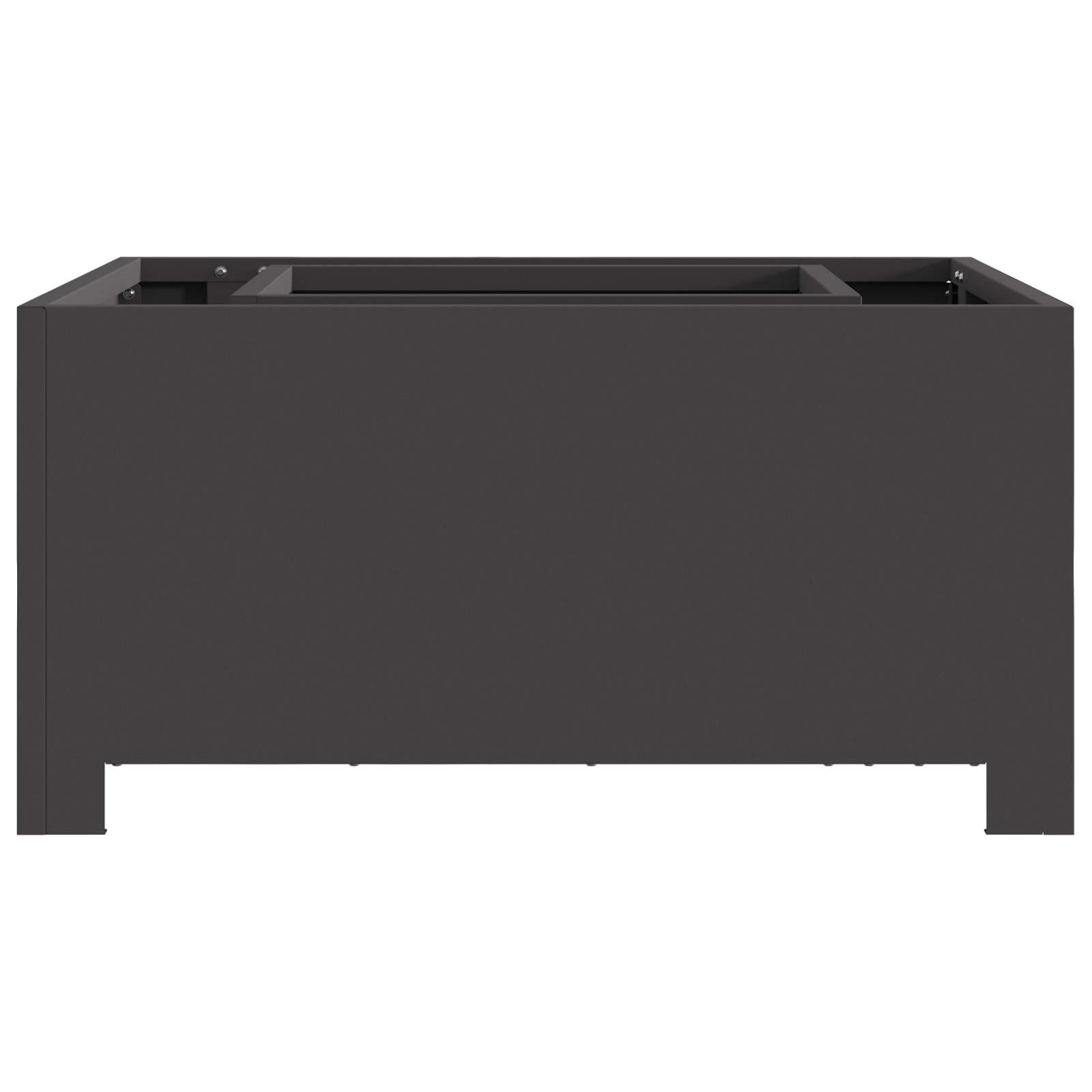 Fire Pit Square Black 60x60x30 cm Steel - Image 4