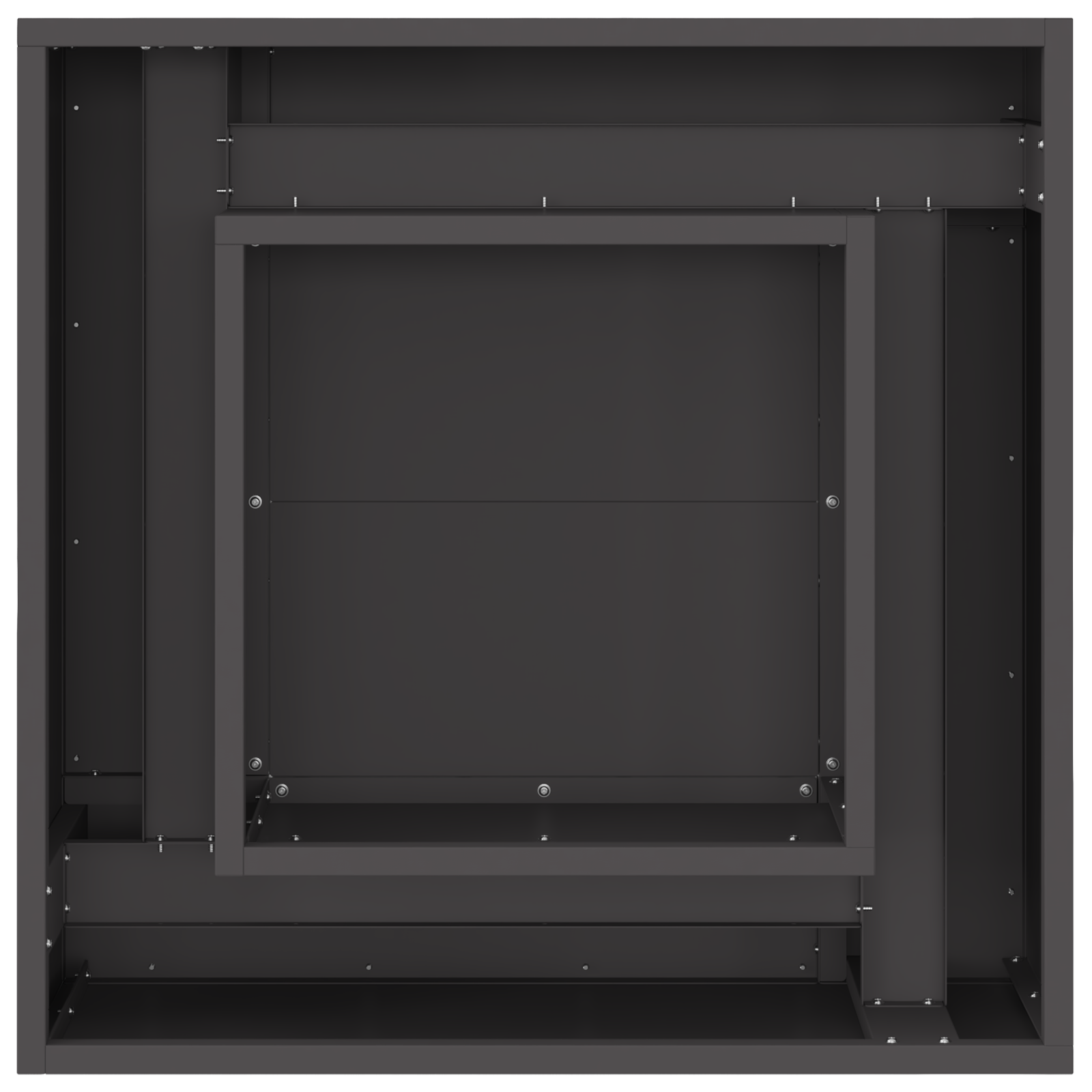 Fire Pit Square Black 60x60x30 cm Steel - Image 5