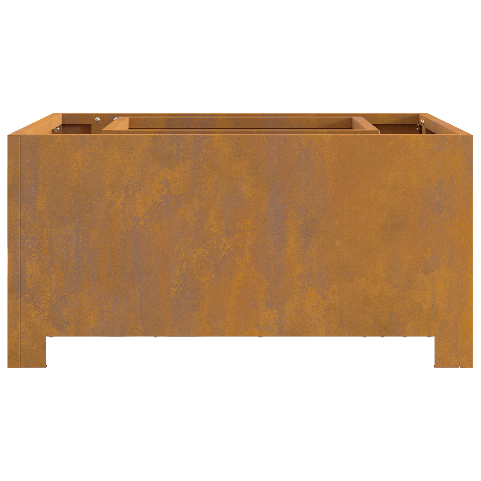 Fire Pit Square 60x60x30 cm Weathering Steel - Image 5