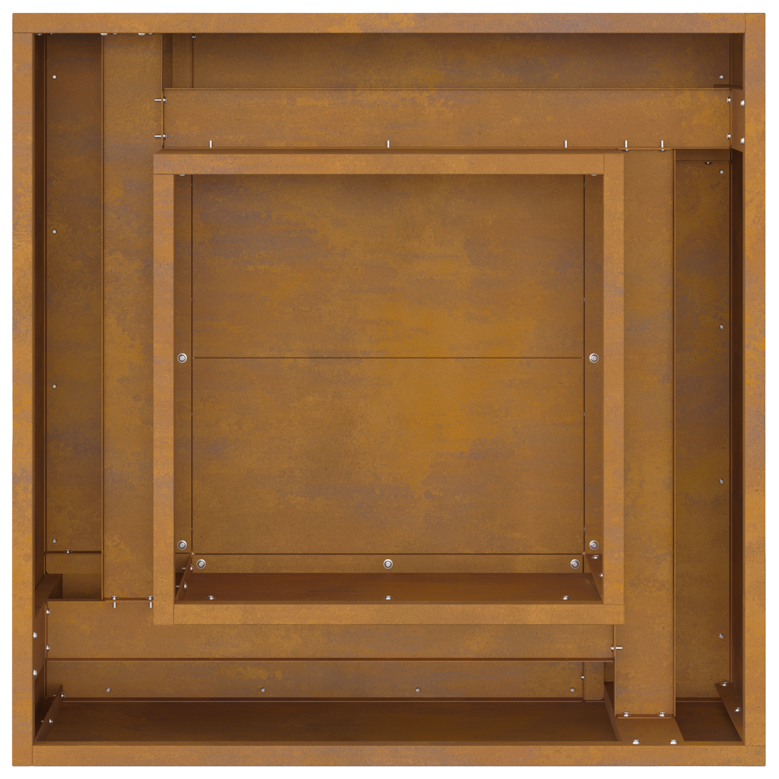 Fire Pit Square 60x60x30 cm Weathering Steel - Image 6