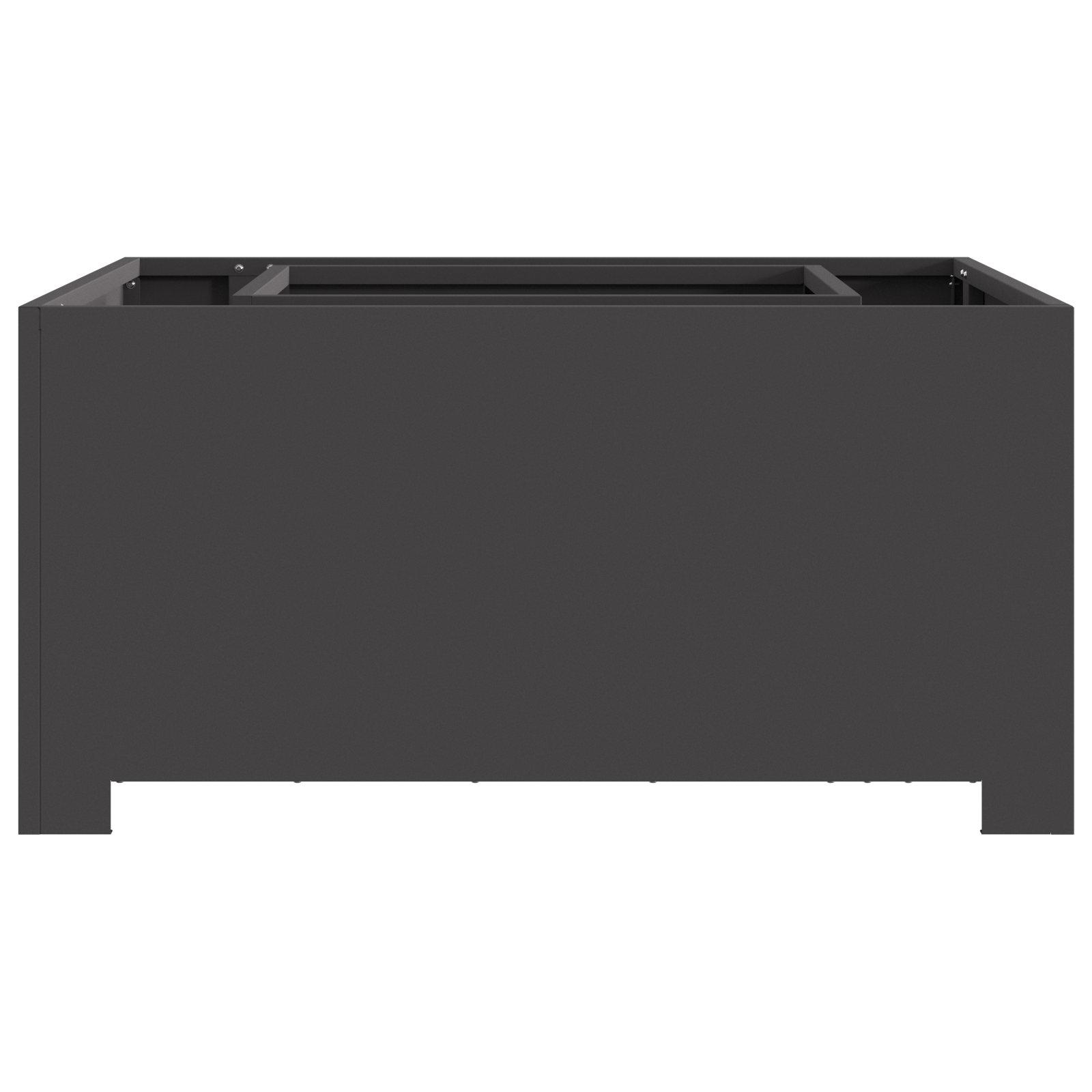 Fire Pit Square Black 80x80x40 cm Steel - Image 4