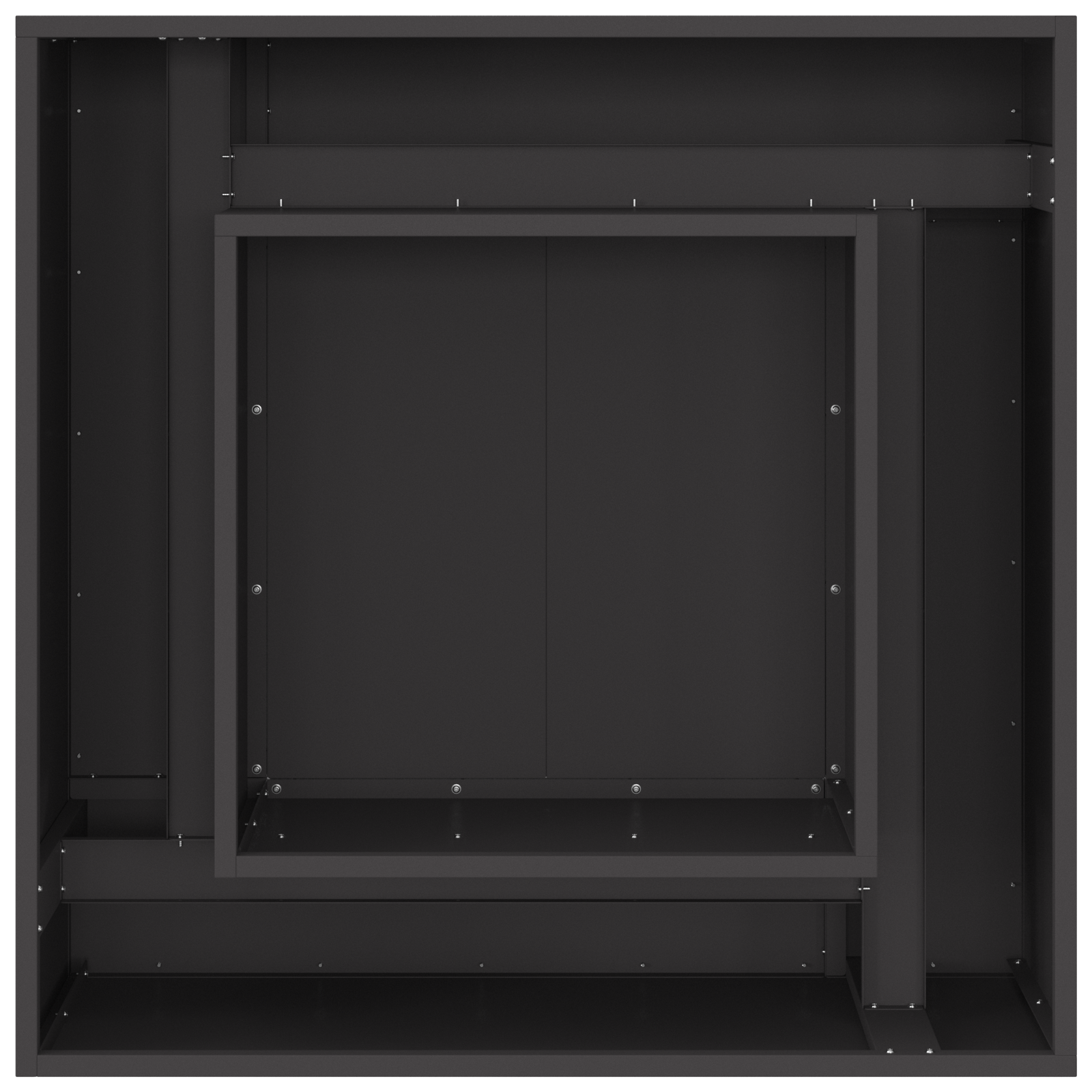 Fire Pit Square Black 80x80x40 cm Steel - Image 5