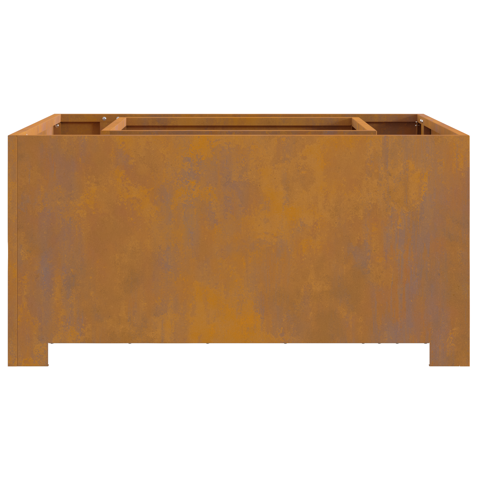 Fire Pit Square 80x80x40 cm Weathering Steel - Image 5