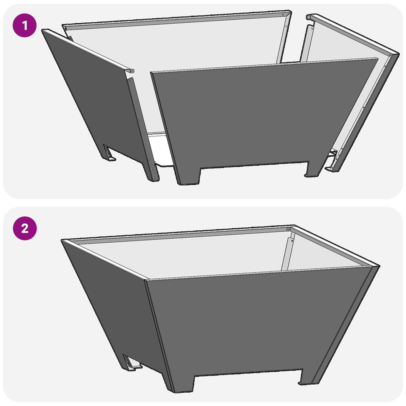 Fire Pit Square 60x60x30 cm Weathering Steel - Image 11