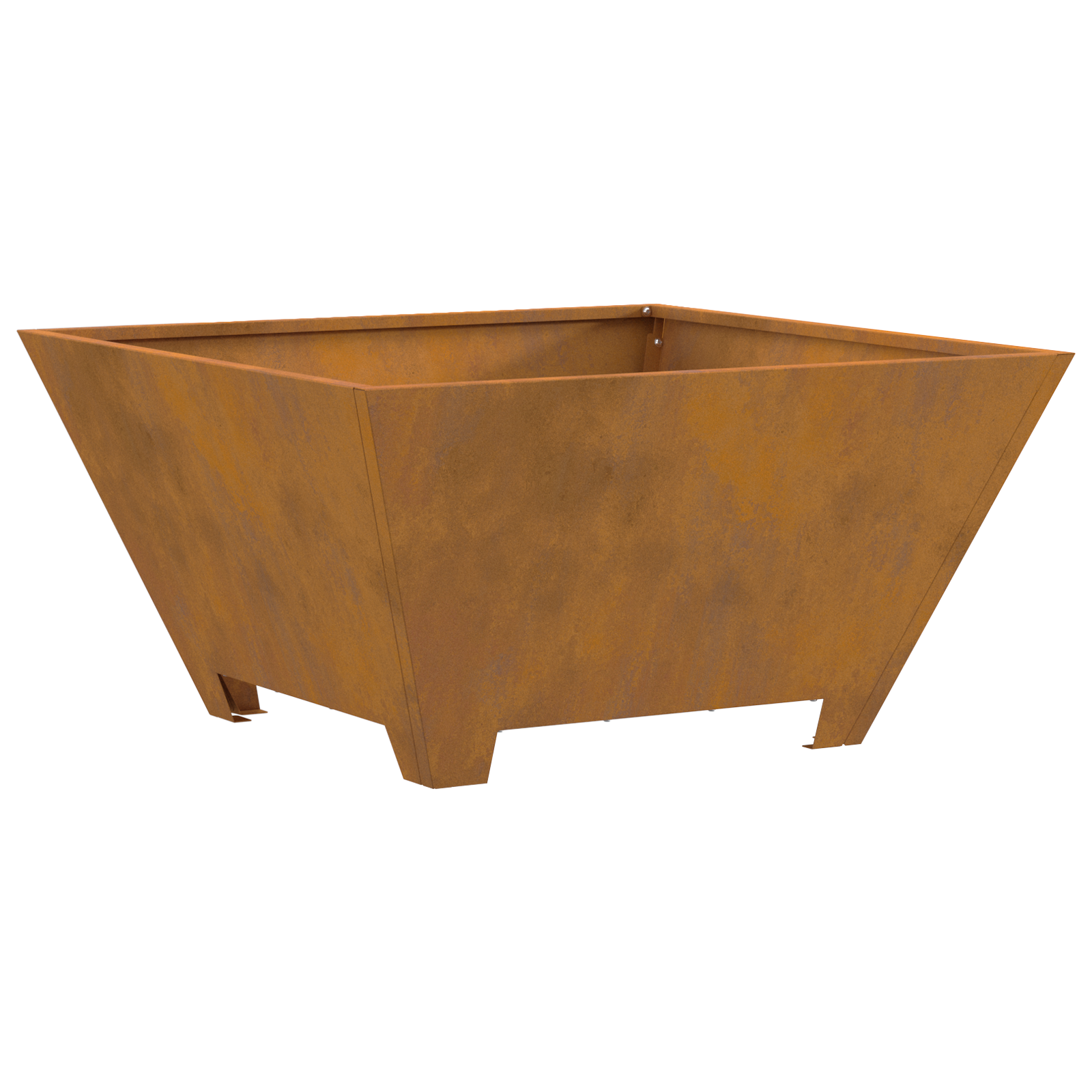 Fire Pit Square 60x60x30 cm Weathering Steel - Image 2
