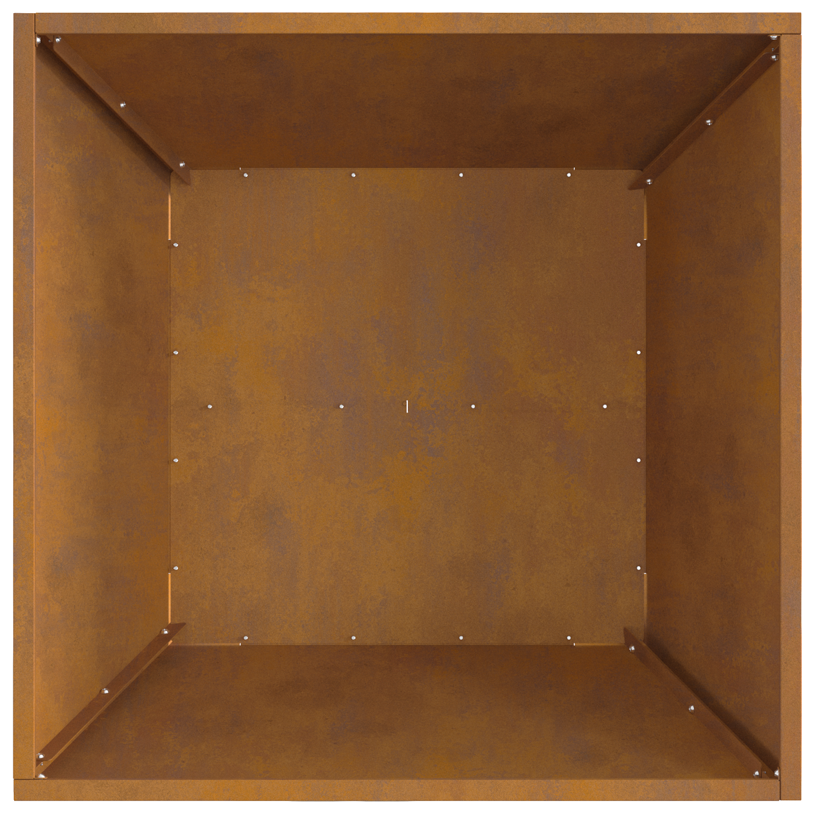 Fire Pit Square 60x60x30 cm Weathering Steel - Image 6