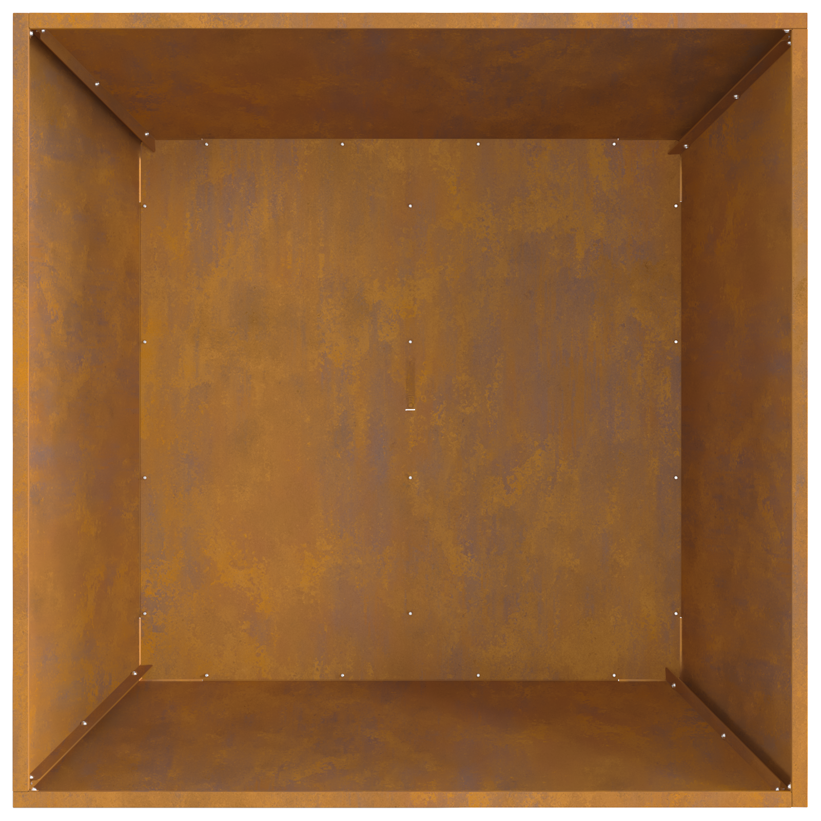 Fire Pit Square 80x80x40 cm Weathering Steel - Image 6