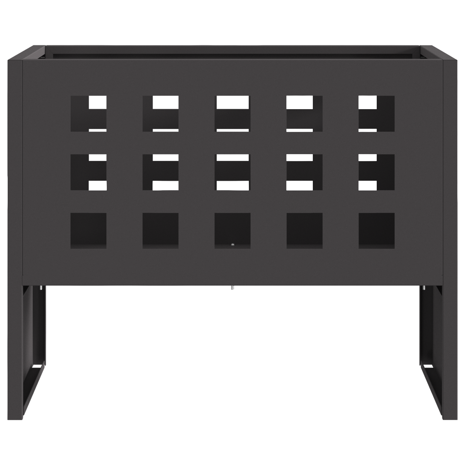 Fire Pit Rectangular Black 50x30x40 cm Steel - Image 5