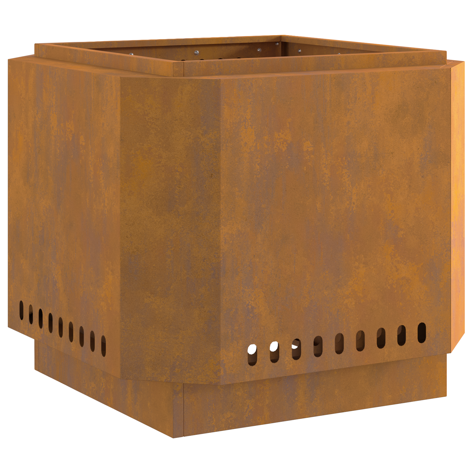 Smokeless Fire Pit 58x58x51 cm Weathering Steel - Image 2