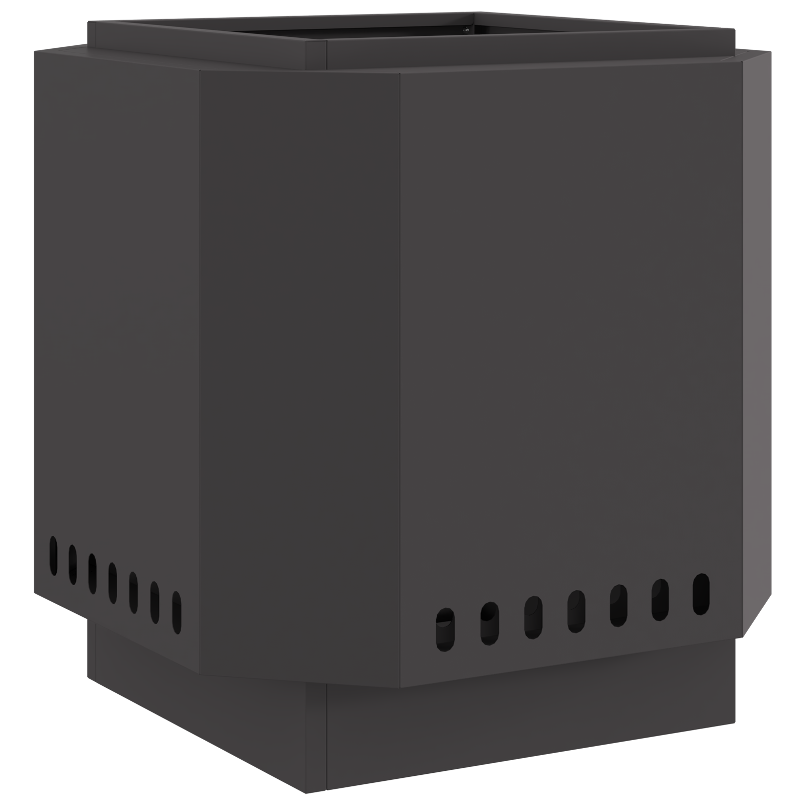 Smokeless Fire Pit Black 48x48x51 cm Steel - Image 2