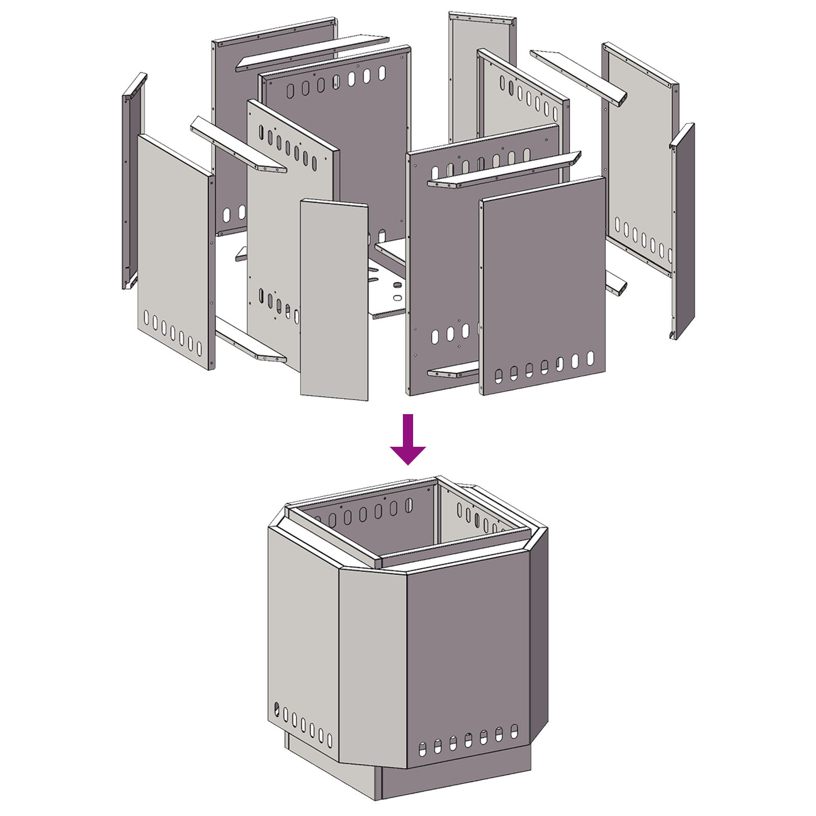 Smokeless Fire Pit 48x48x51 cm Weathering Steel - Image 11
