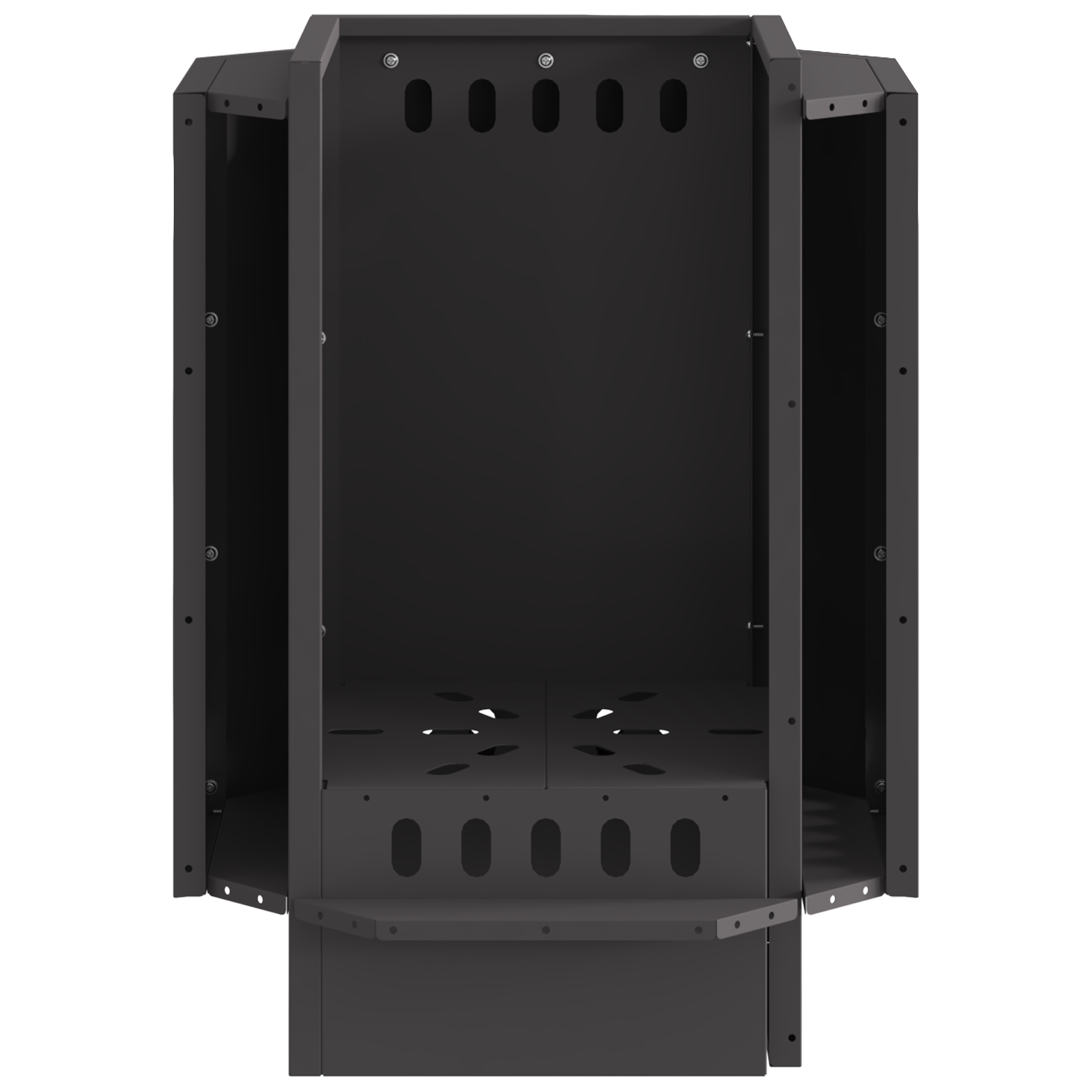 Smokeless Fire Pit Black 38x38x51 cm Steel - Image 8