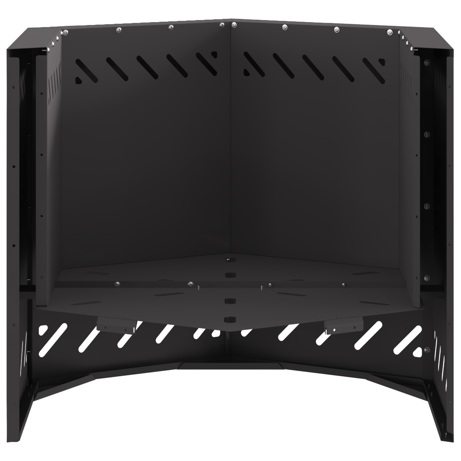 Smokeless Fire Pit Hexagonal Black 58x58x51 cm Steel - Image 7