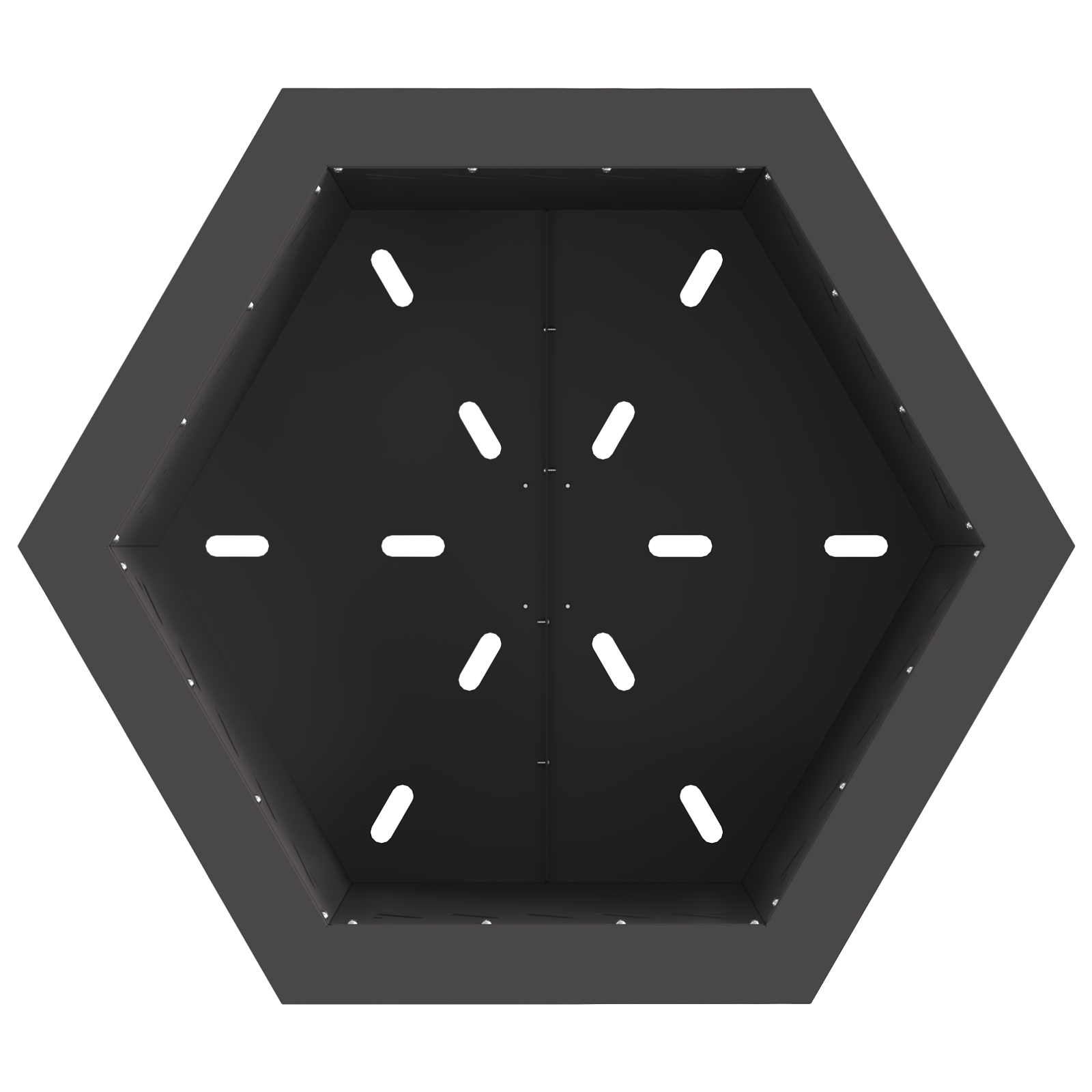 Smokeless Fire Pit Hexagonal Black 58x58x51 cm Steel - Image 5