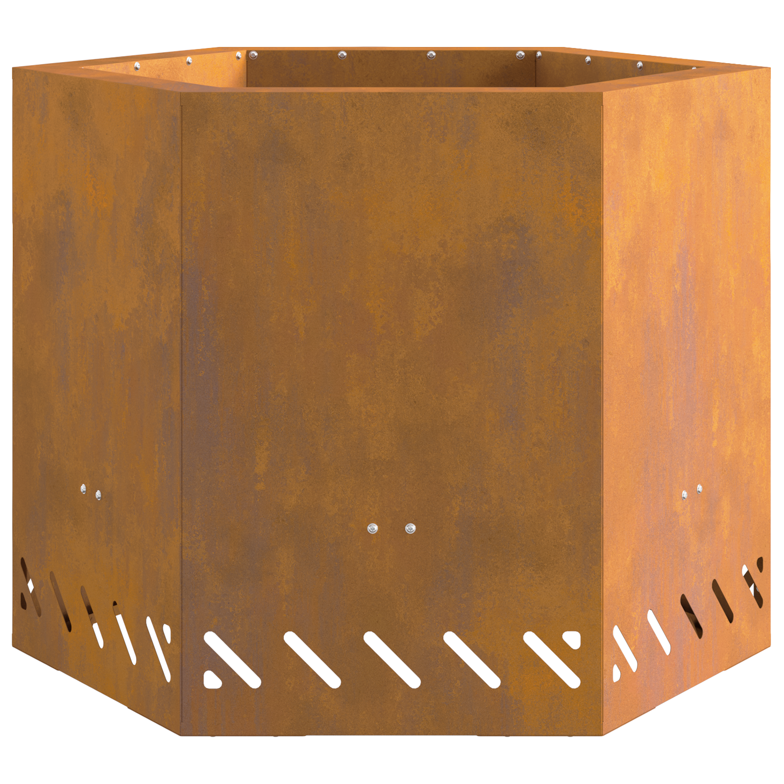 Smokeless Fire Pit Hexagonal 58x58x51 cm Weathering Steel - Image 5