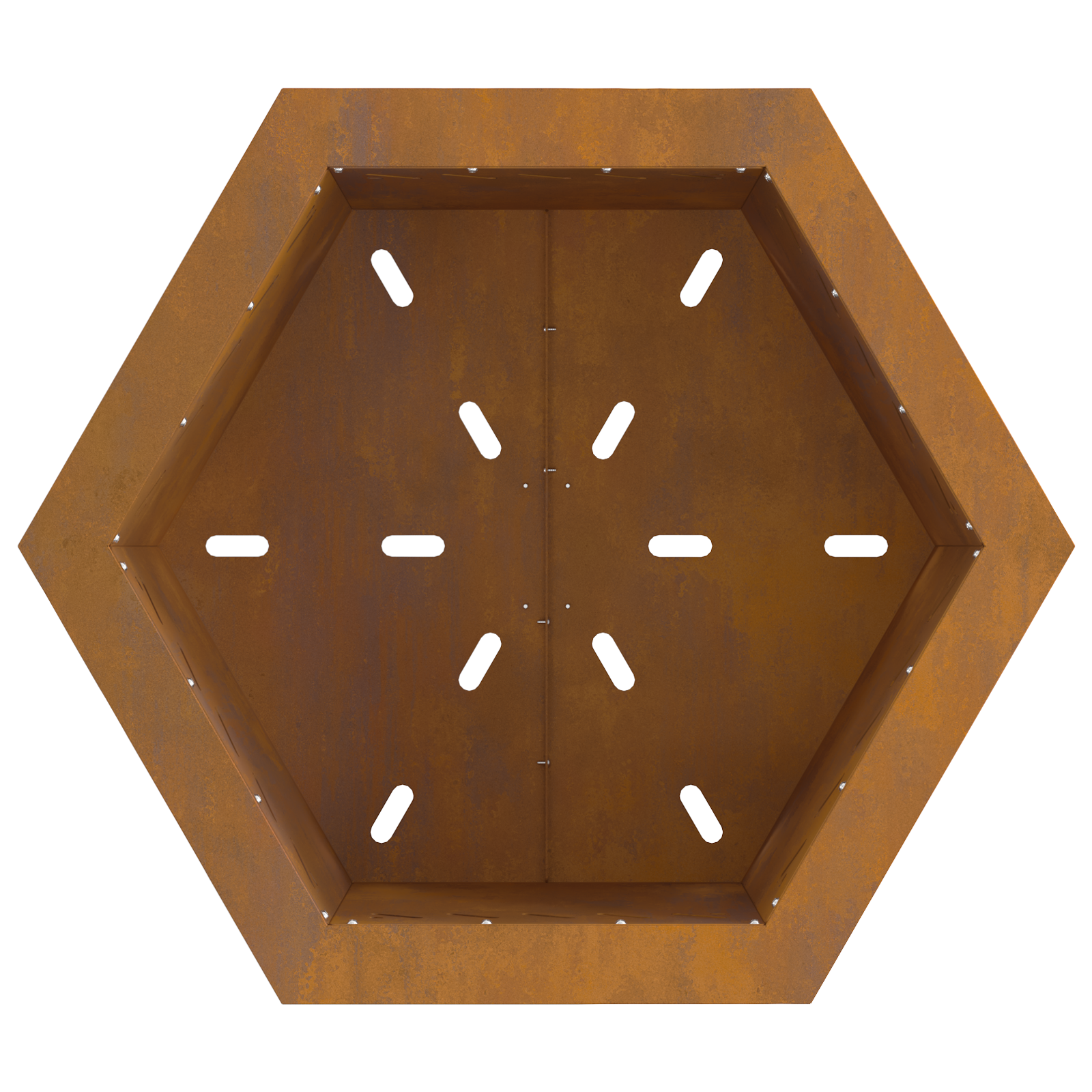 Smokeless Fire Pit Hexagonal 58x58x51 cm Weathering Steel - Image 6