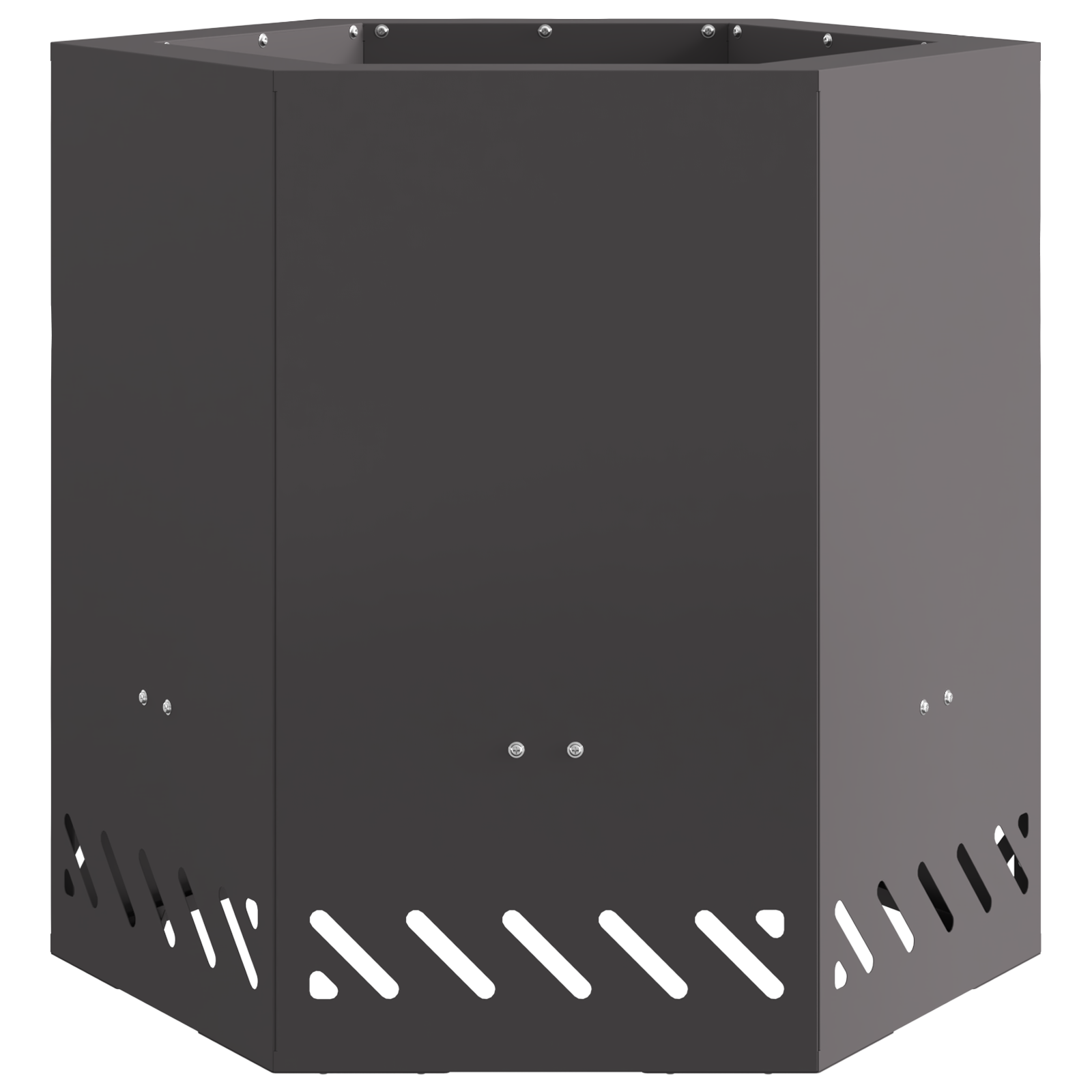 Smokeless Fire Pit Hexagonal Black 48x48x51 cm Steel - Image 4
