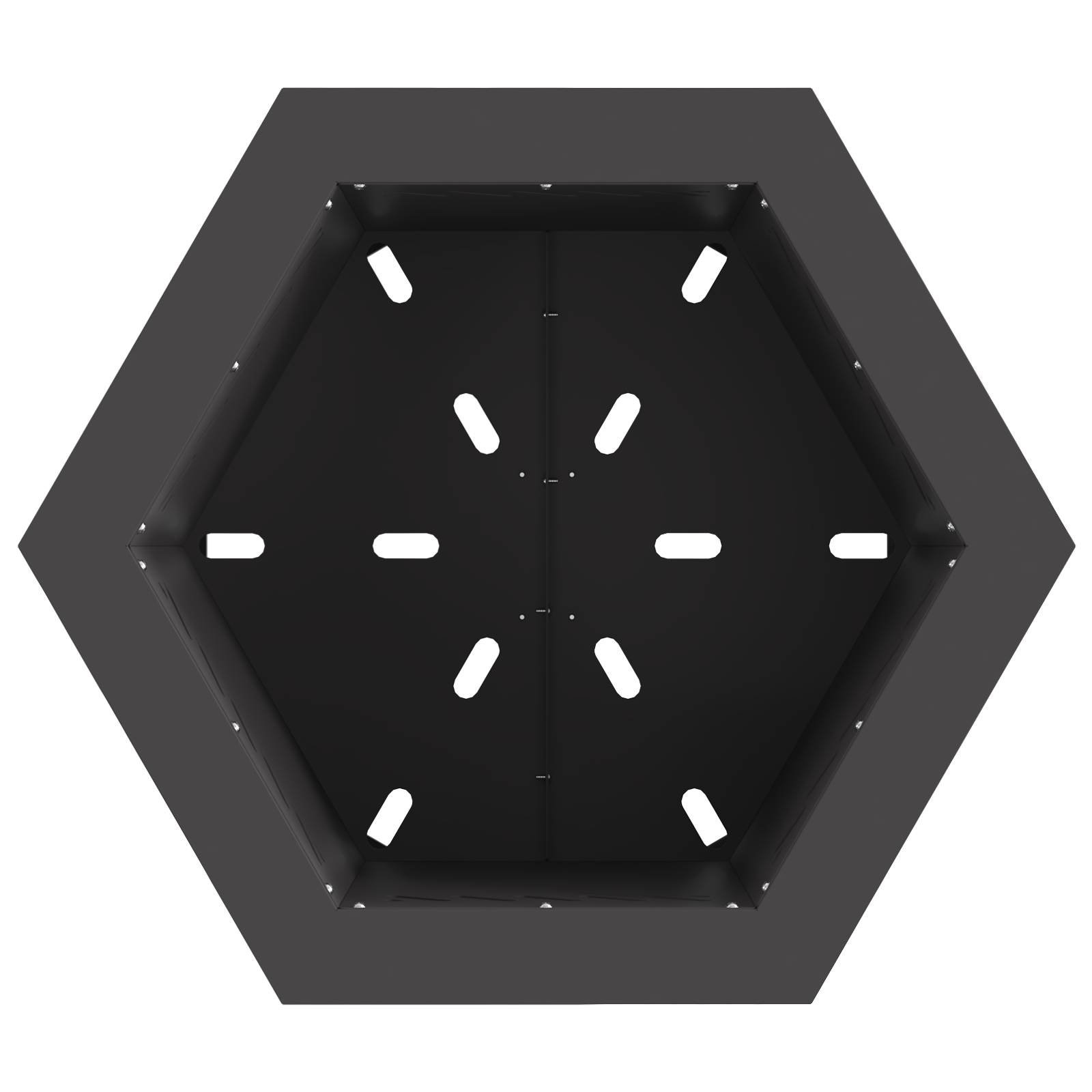 Smokeless Fire Pit Hexagonal Black 48x48x51 cm Steel - Image 5
