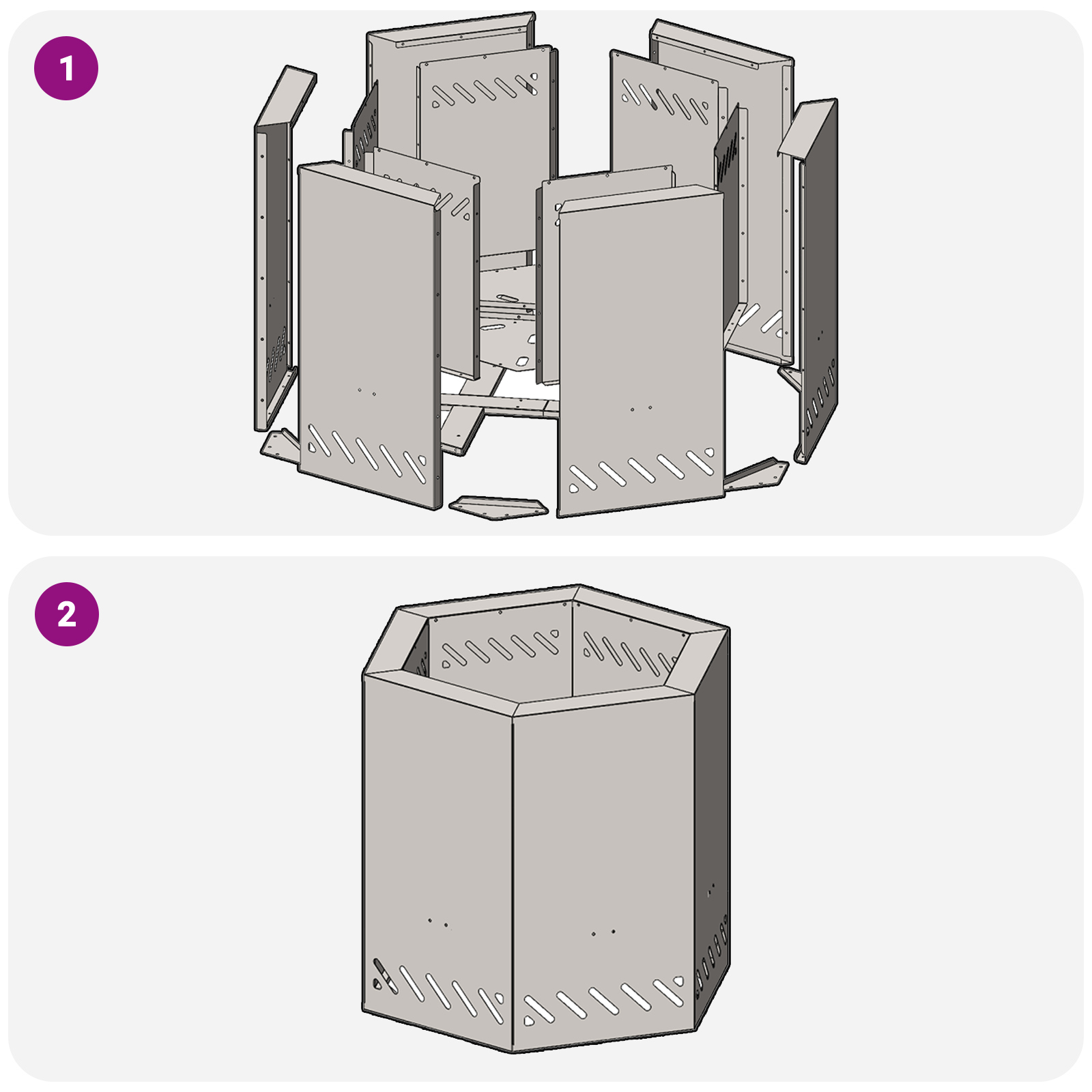Smokeless Fire Pit Hexagonal 48x48x51 cm Weathering Steel - Image 11