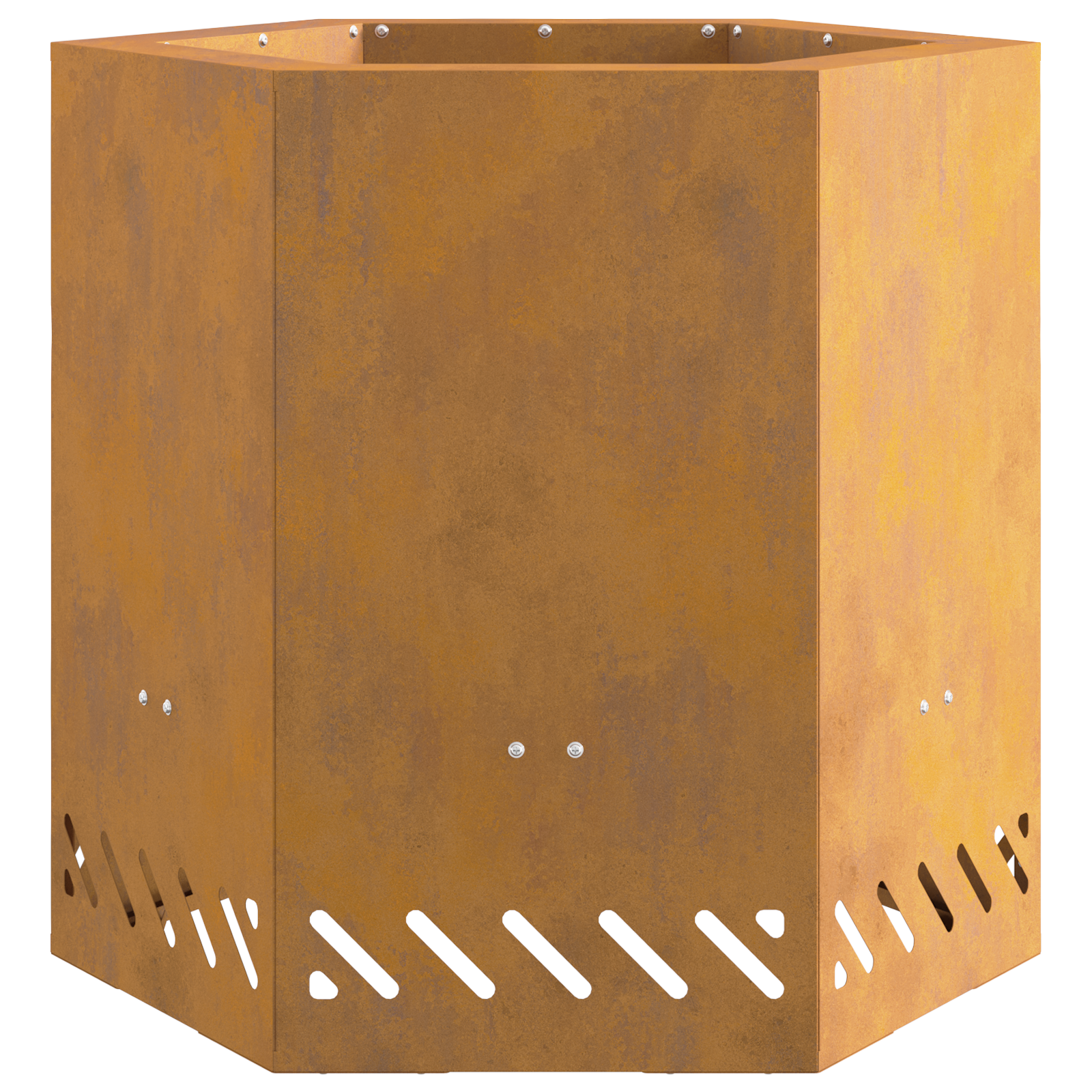 Smokeless Fire Pit Hexagonal 48x48x51 cm Weathering Steel - Image 5
