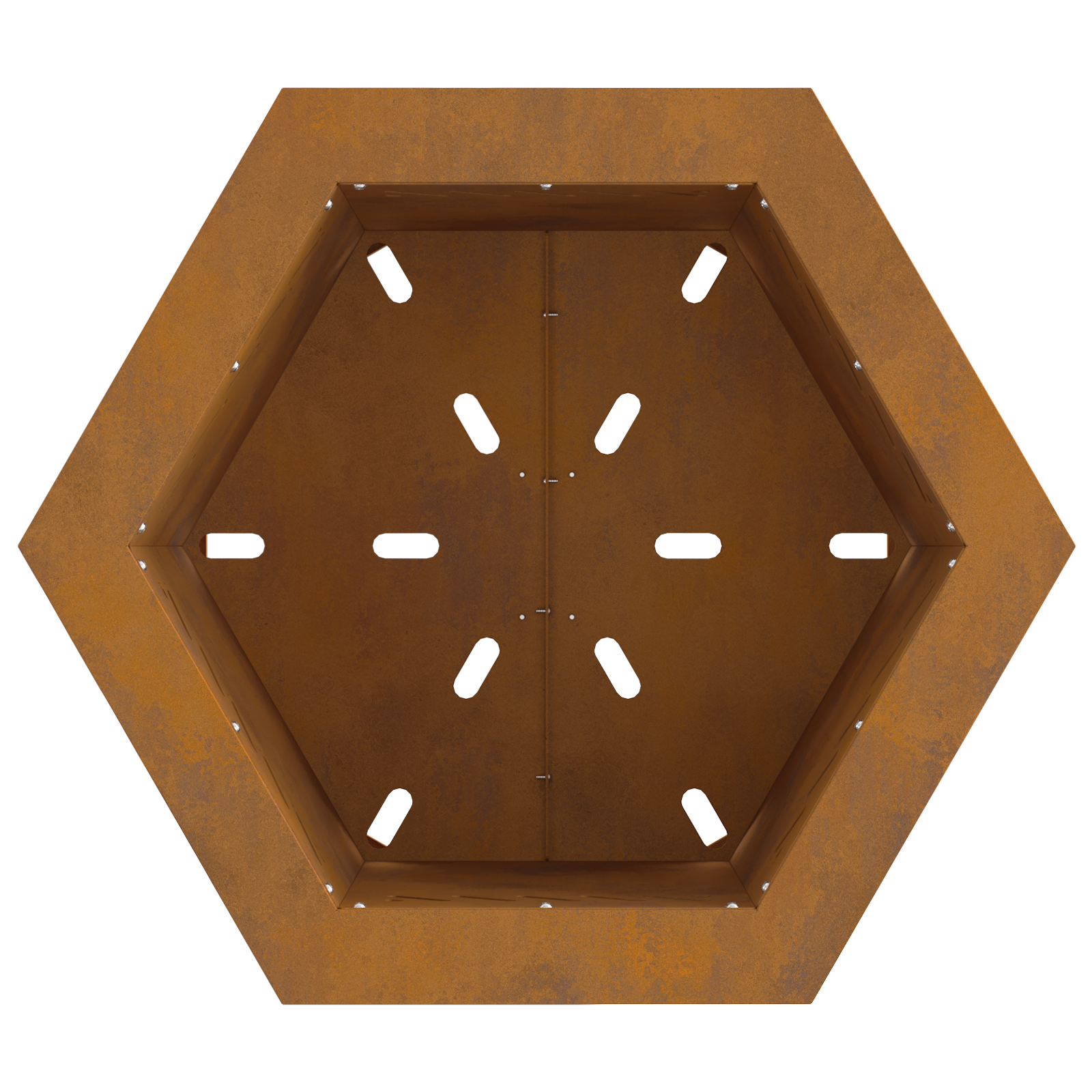 Smokeless Fire Pit Hexagonal 48x48x51 cm Weathering Steel - Image 6